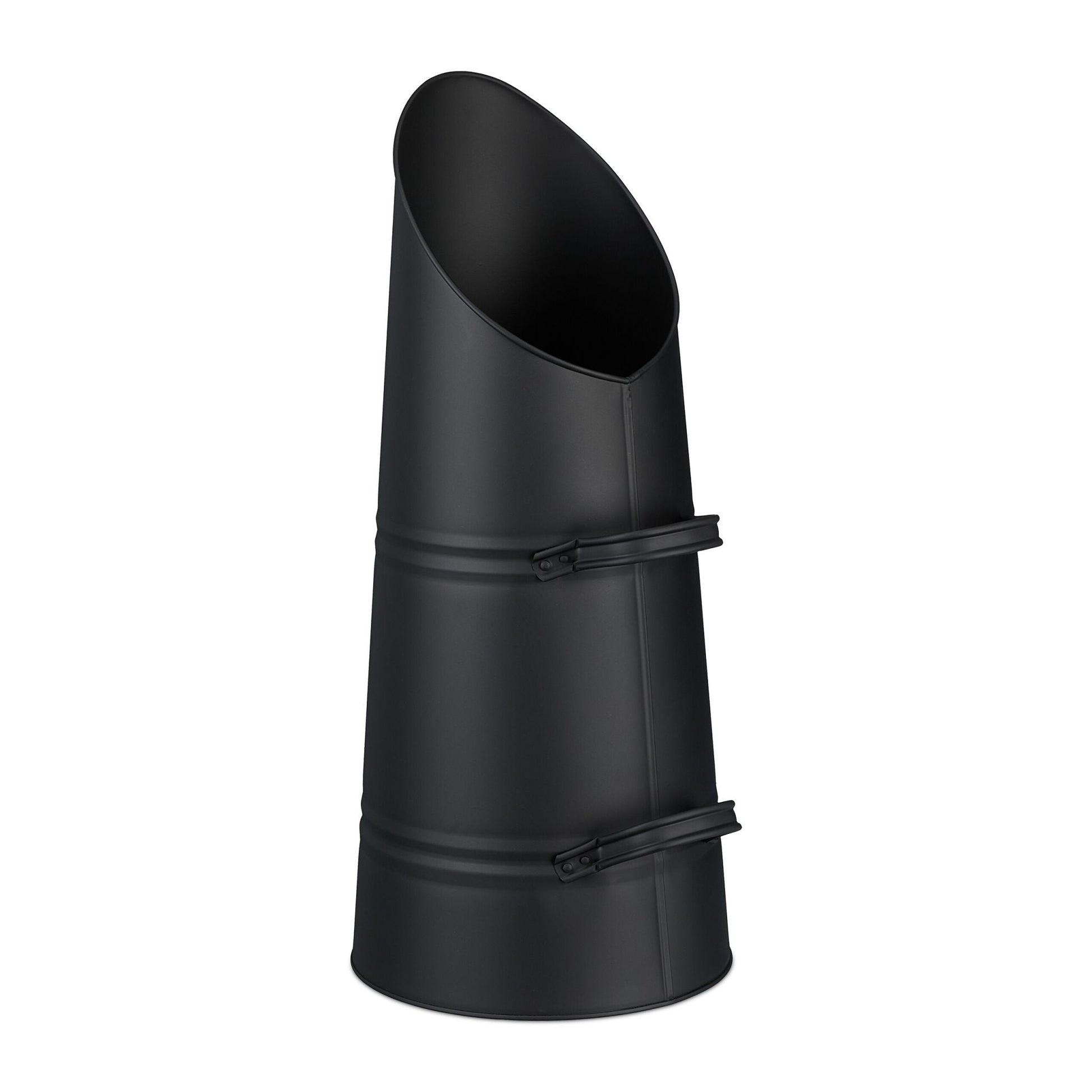 Kohlenschütte 16L Schwarz von Relaxdays