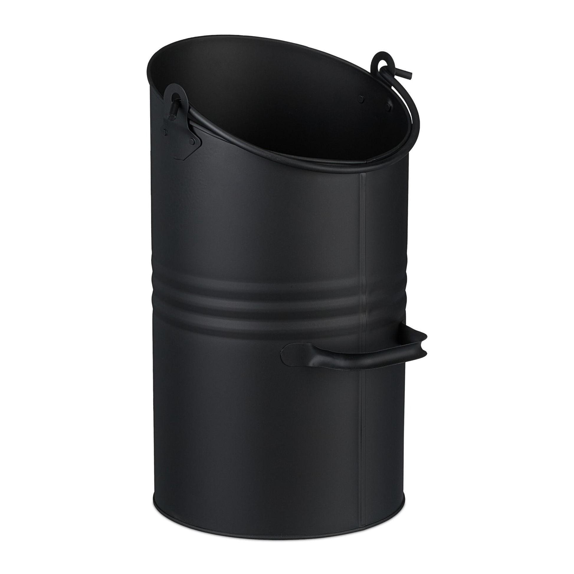 Kohlenschütte 12L Schwarz von Relaxdays