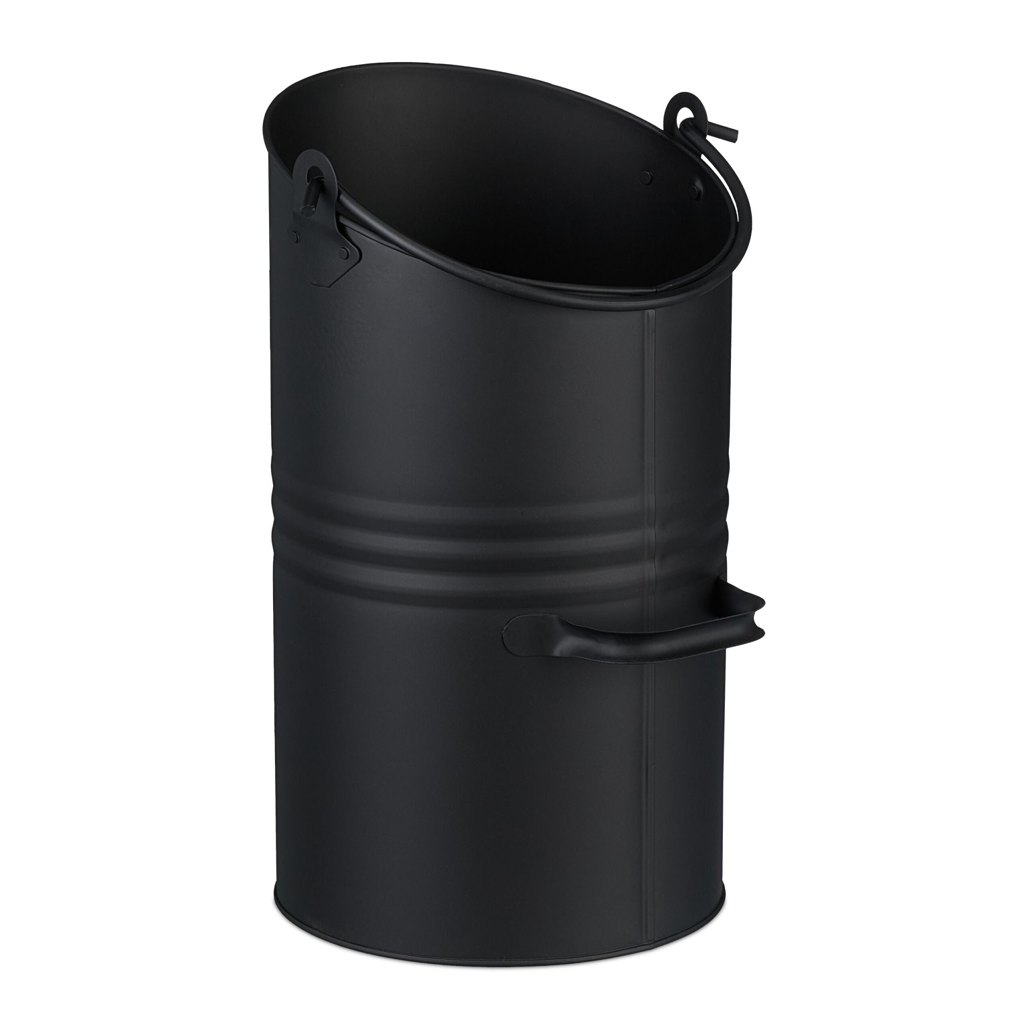 Kohlenschütte 12L Schwarz von Relaxdays