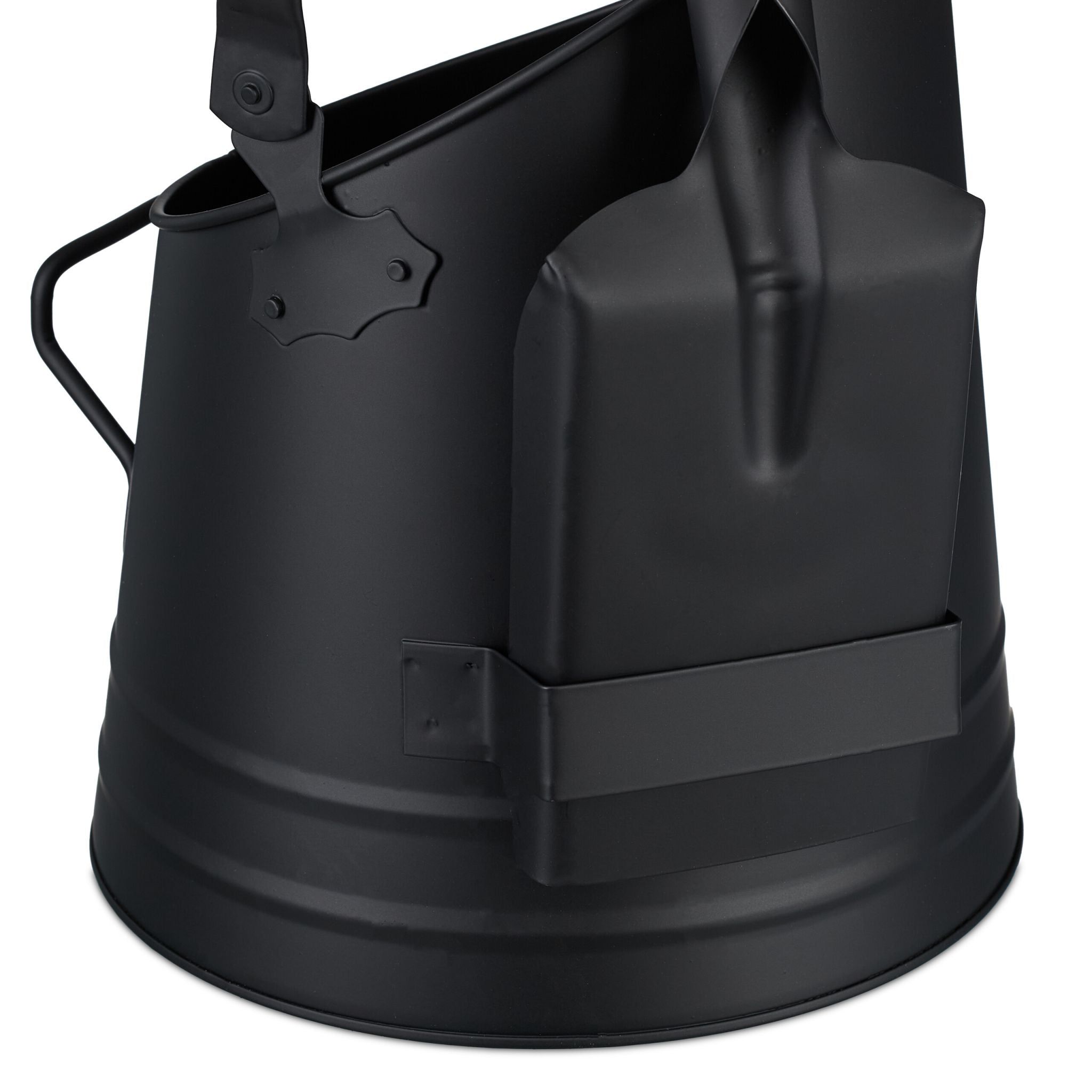 Kohleneimer mit Schaufel 6,5L Schwarz von Relaxdays