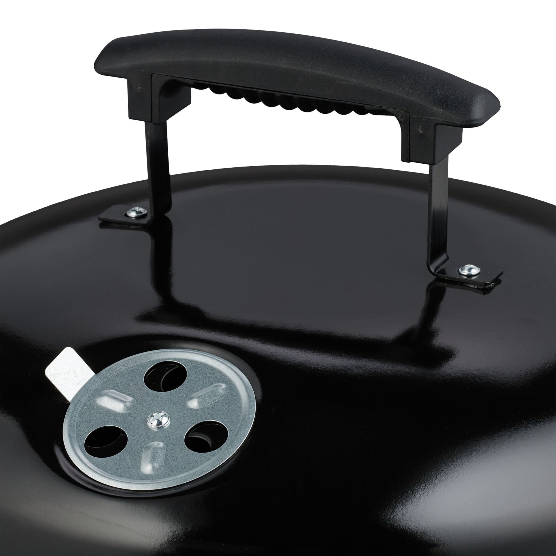 Tragbarer Kugelgrill Ø 37cm Schwarz-Silber von Relaxdays