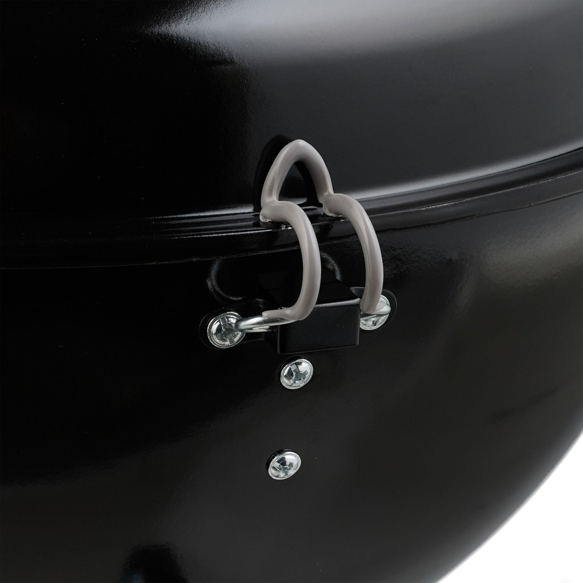 Tragbarer Kugelgrill Ø 37cm Schwarz-Silber von Relaxdays