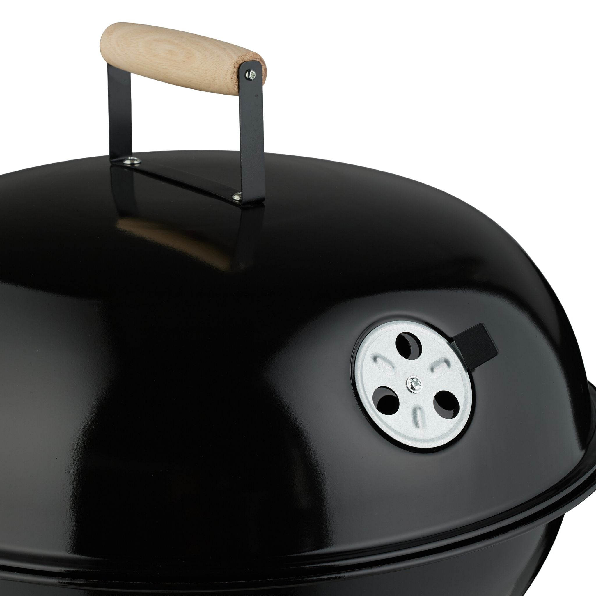 Fahrbarer Kugelgrill Schwarz-Silber von Relaxdays