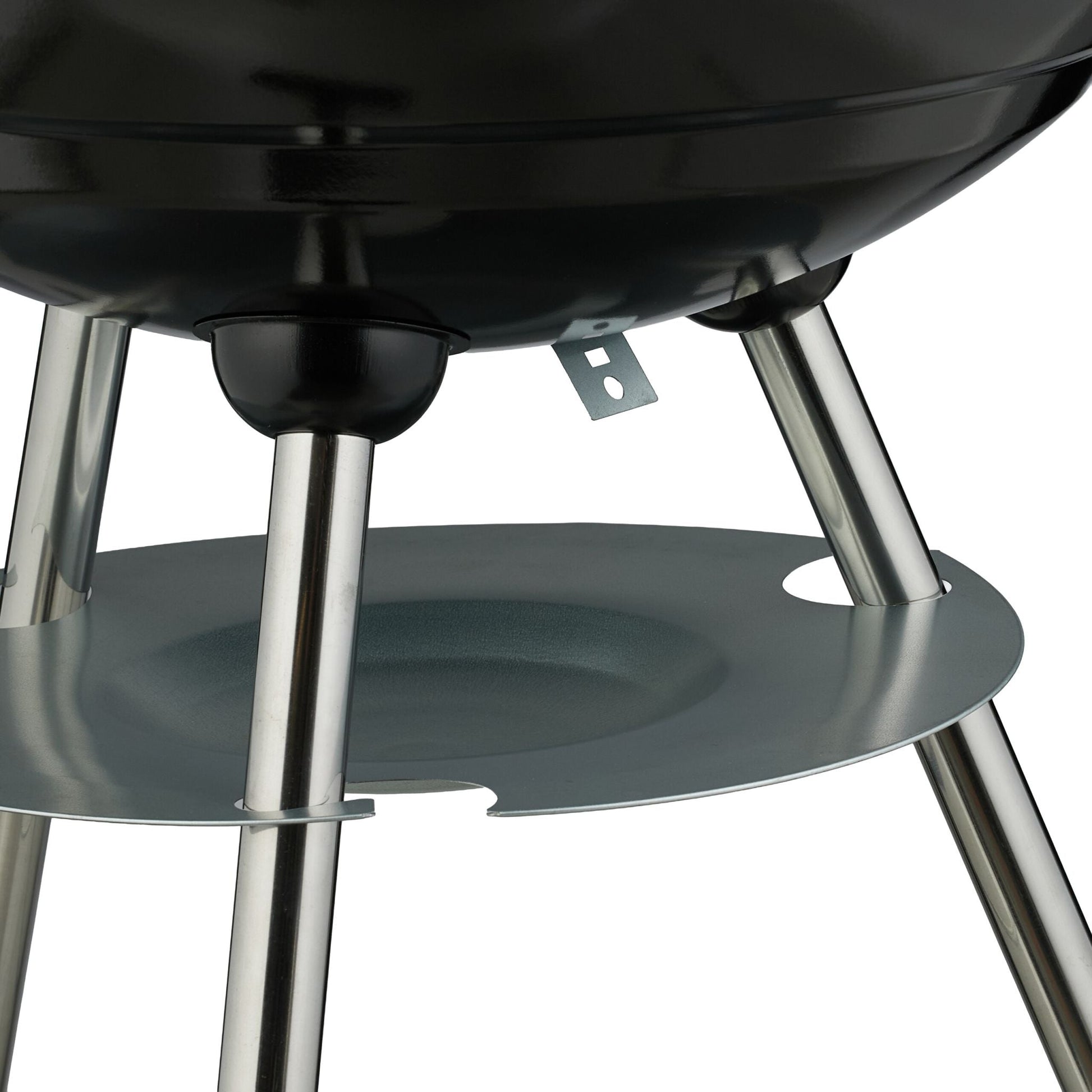 Fahrbarer Kugelgrill Schwarz-Silber von Relaxdays
