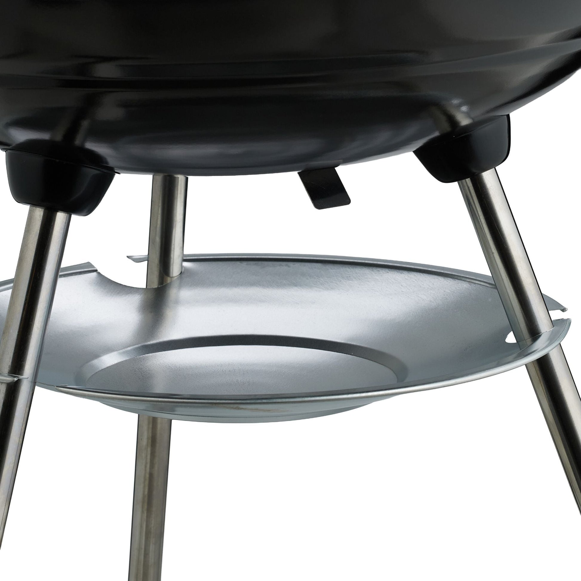 Fahrbarer Kugelgrill Schwarz-Silber von Relaxdays