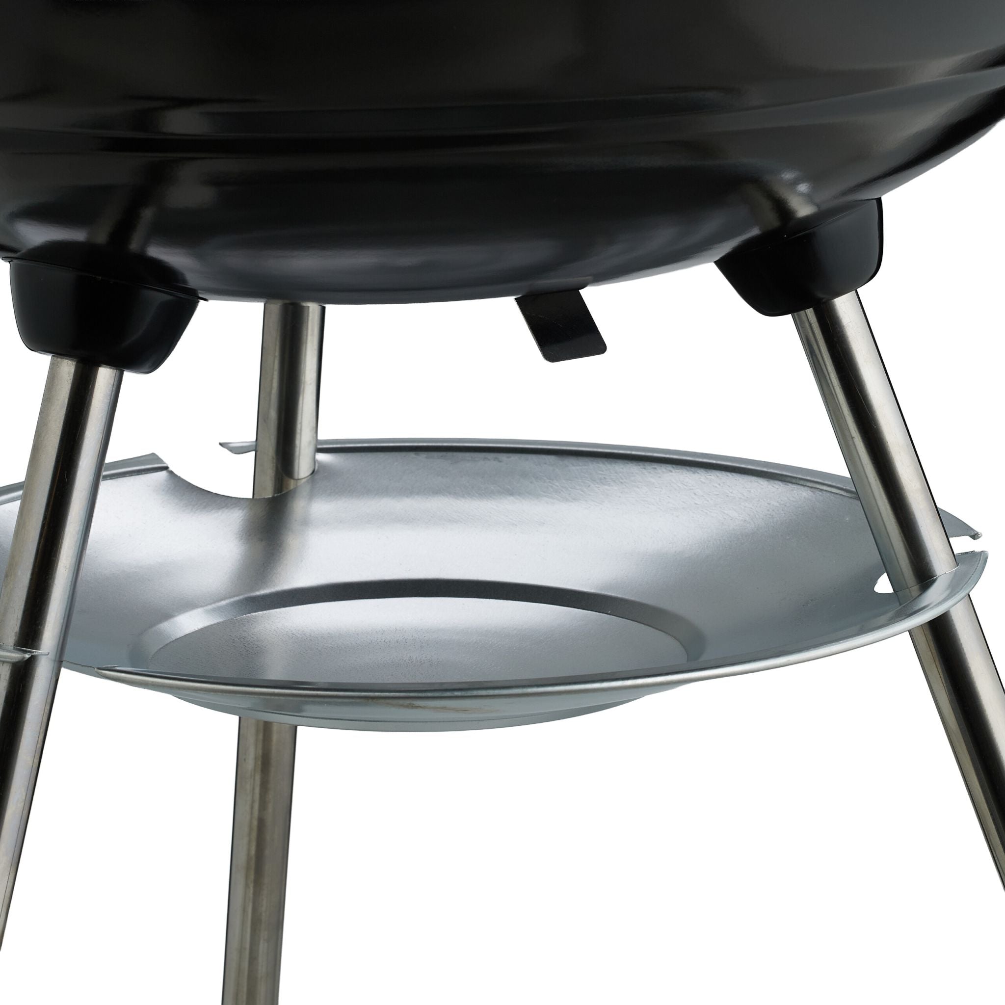 Fahrbarer Kugelgrill Schwarz-Silber von Relaxdays