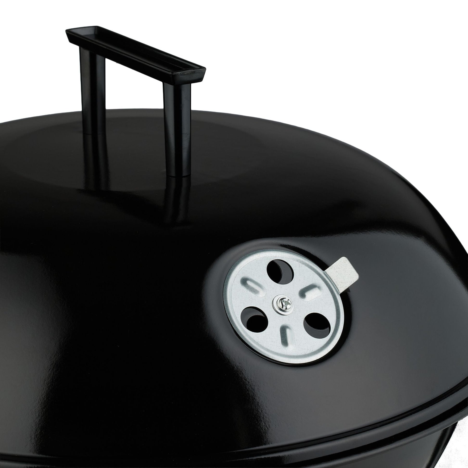 Grosser Kugelgrill mit Rädern Schwarz-Silber von Relaxdays