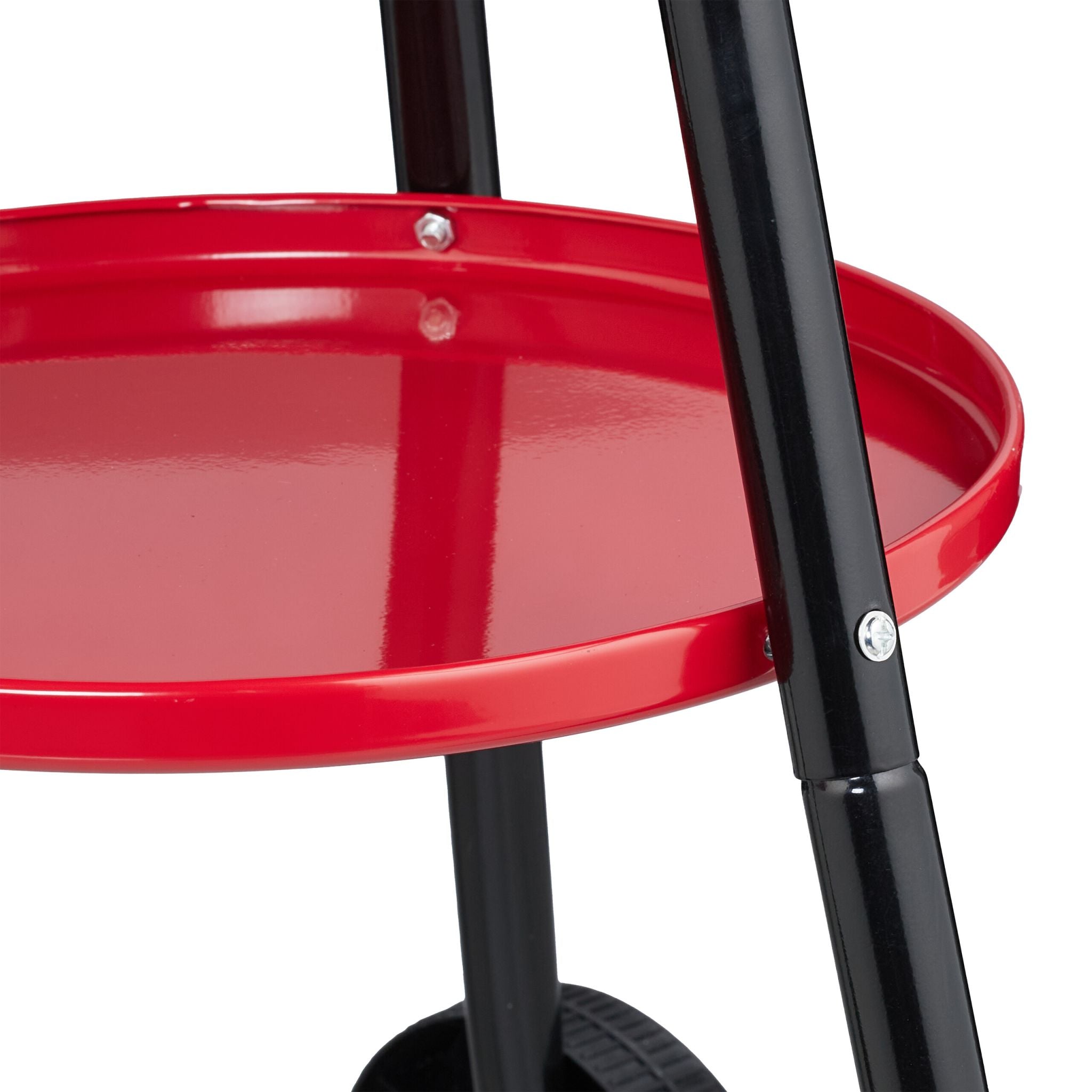 Holzkohlegrill 42cm mit Rollen Rot-Schwarz von Relaxdays