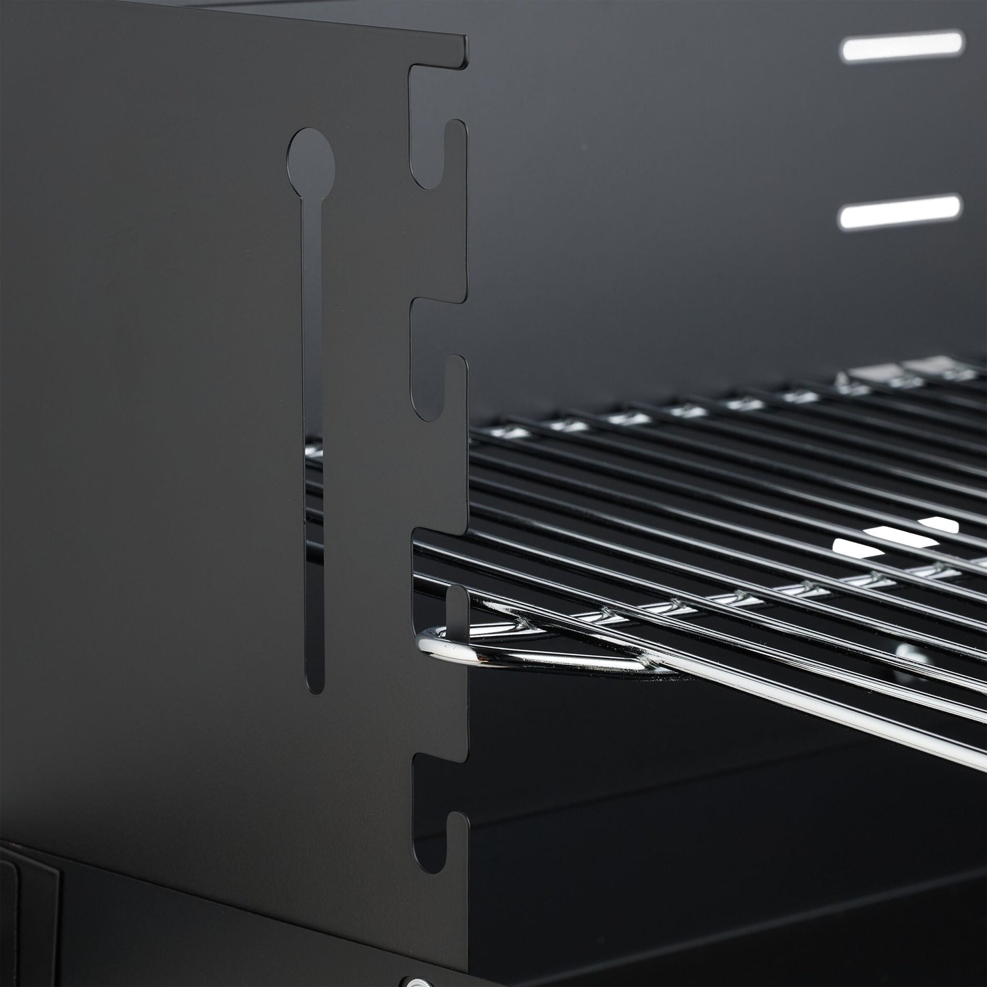 Grill mit Rädern und Ablagen Hellbraun-Schwarz-Silber von Relaxdays