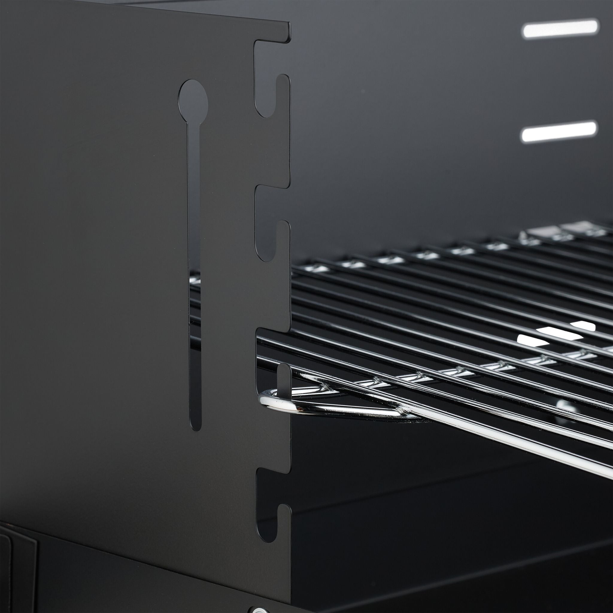 Grill mit Rädern und Ablagen Hellbraun-Schwarz-Silber von Relaxdays