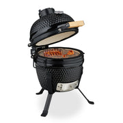 Kamado Grill Keramik Schwarz von Relaxdays