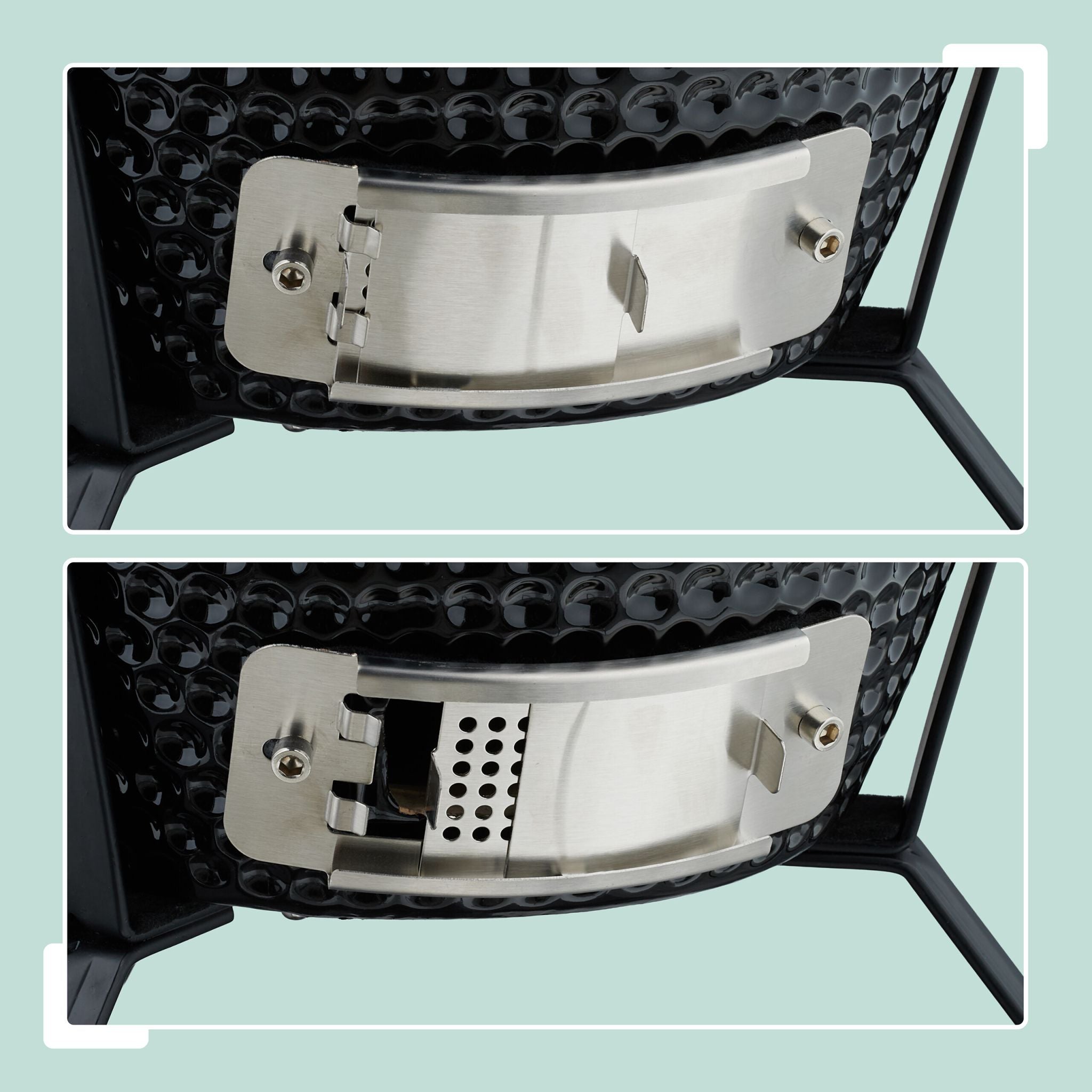 Kamado Grill Keramik Schwarz von Relaxdays
