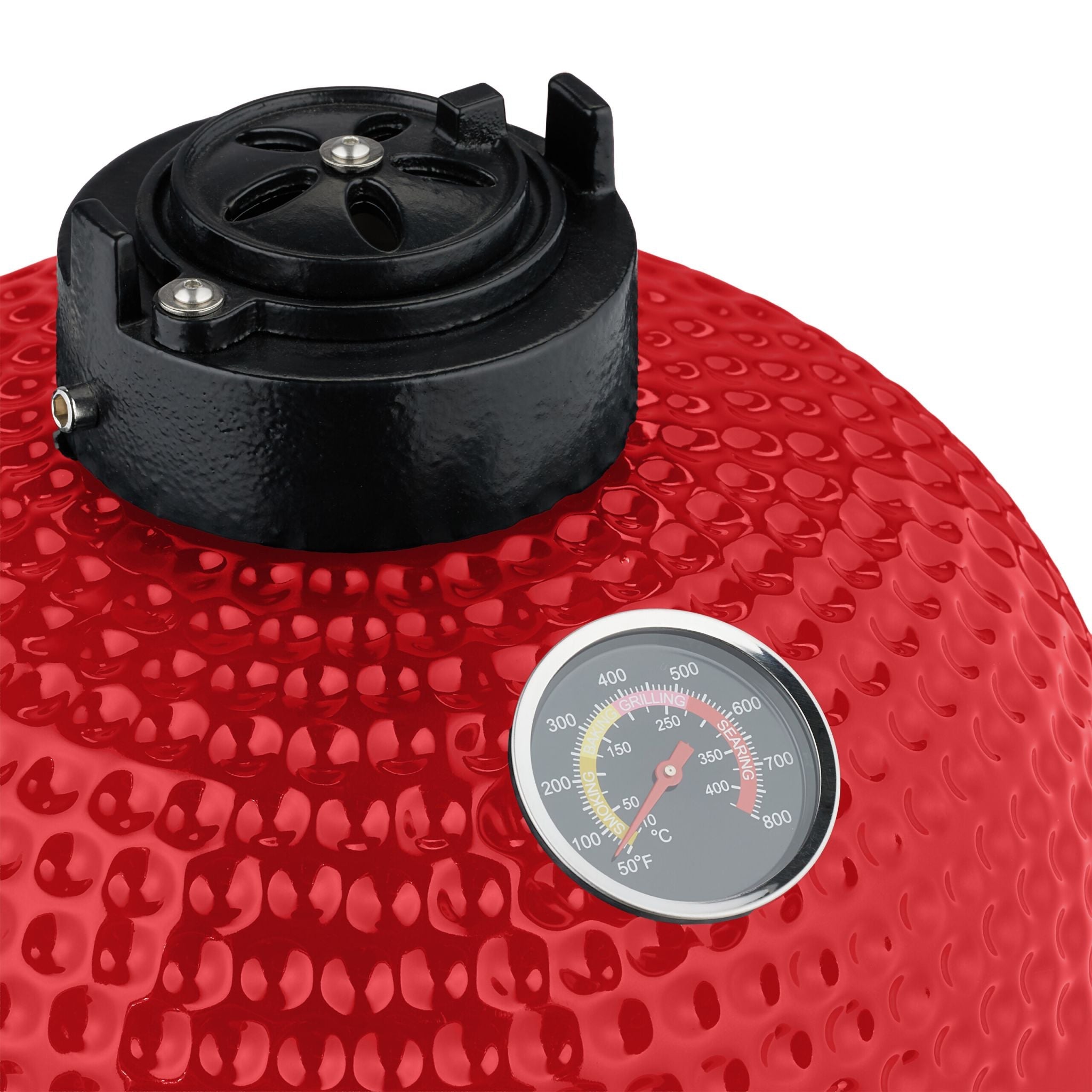 Kamado Grill Keramik Rot-Schwarz von Relaxdays