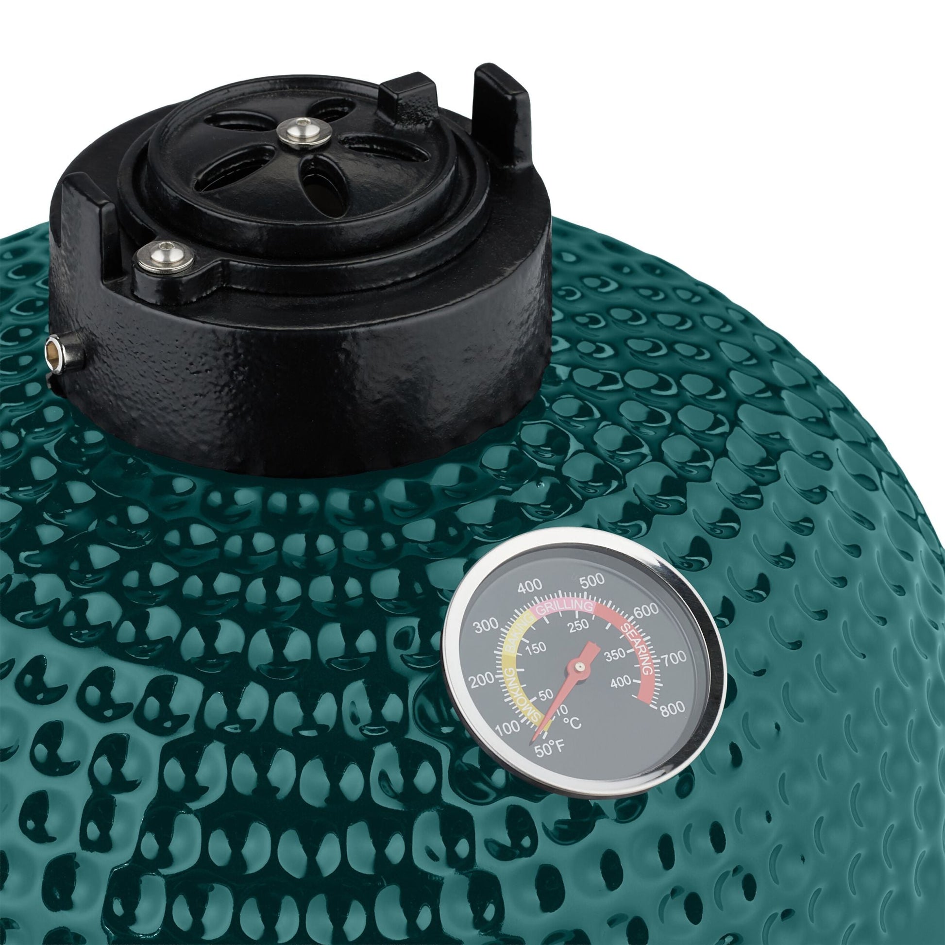 Kamado Grill Keramik Dunkelgrün-Schwarz von Relaxdays