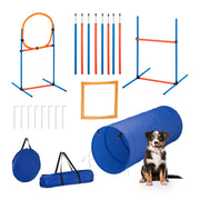 Agility Set für Hunde Blau-Orange von Relaxdays