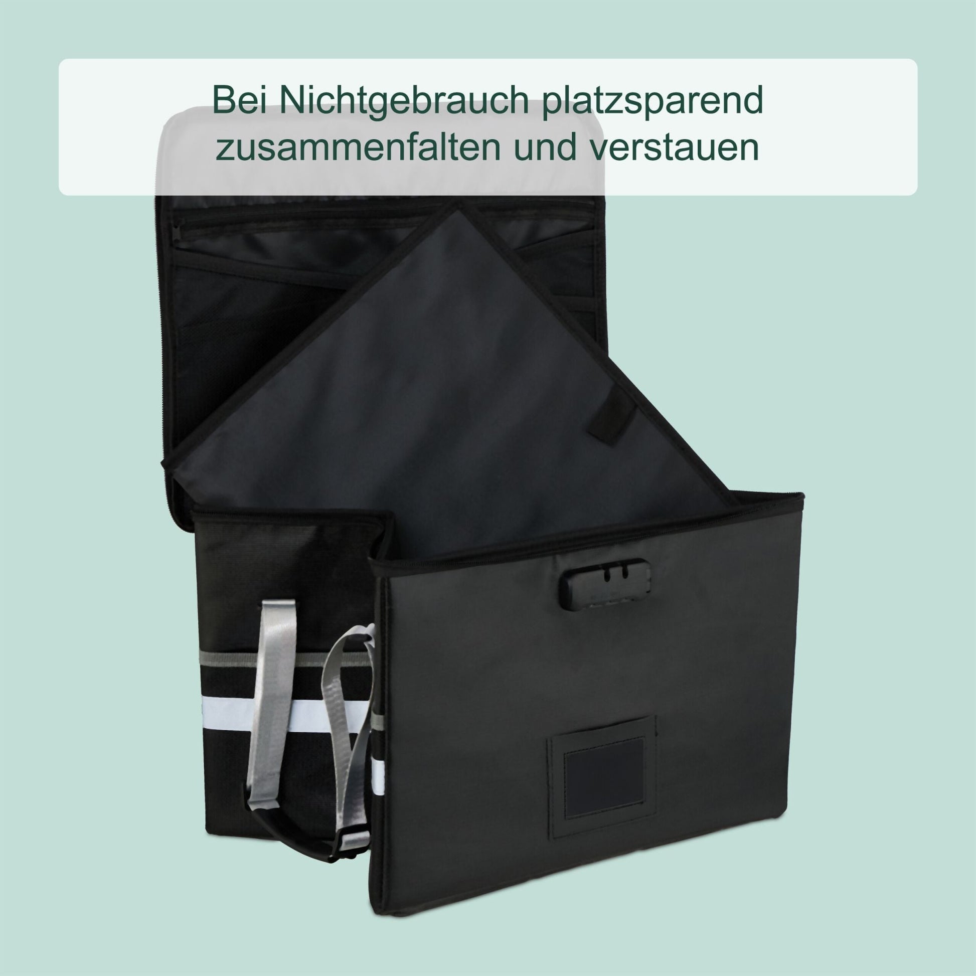 Dokumententasche feuerfest & wasserdicht Schwarz-Silber von Relaxdays