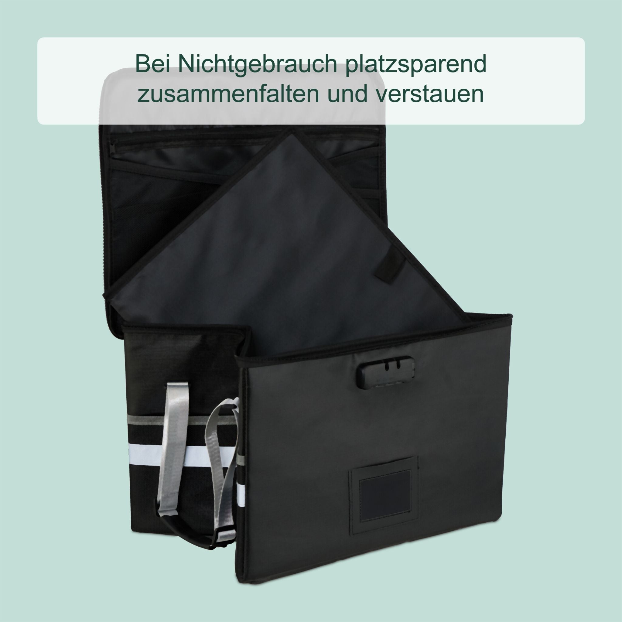 Dokumententasche feuerfest & wasserdicht Schwarz-Silber von Relaxdays