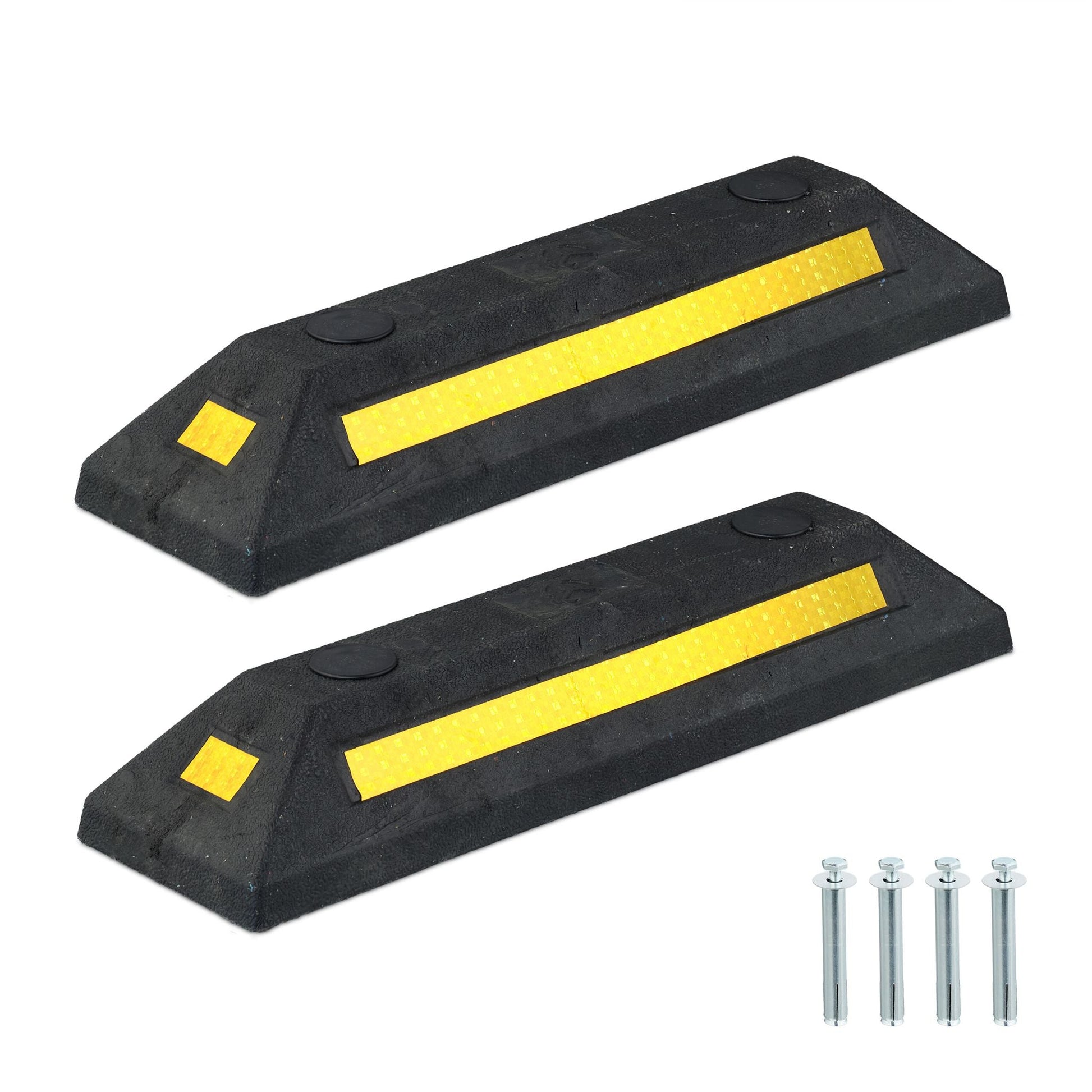 Radstopper 2er-Set Gelb-Schwarz von Relaxdays