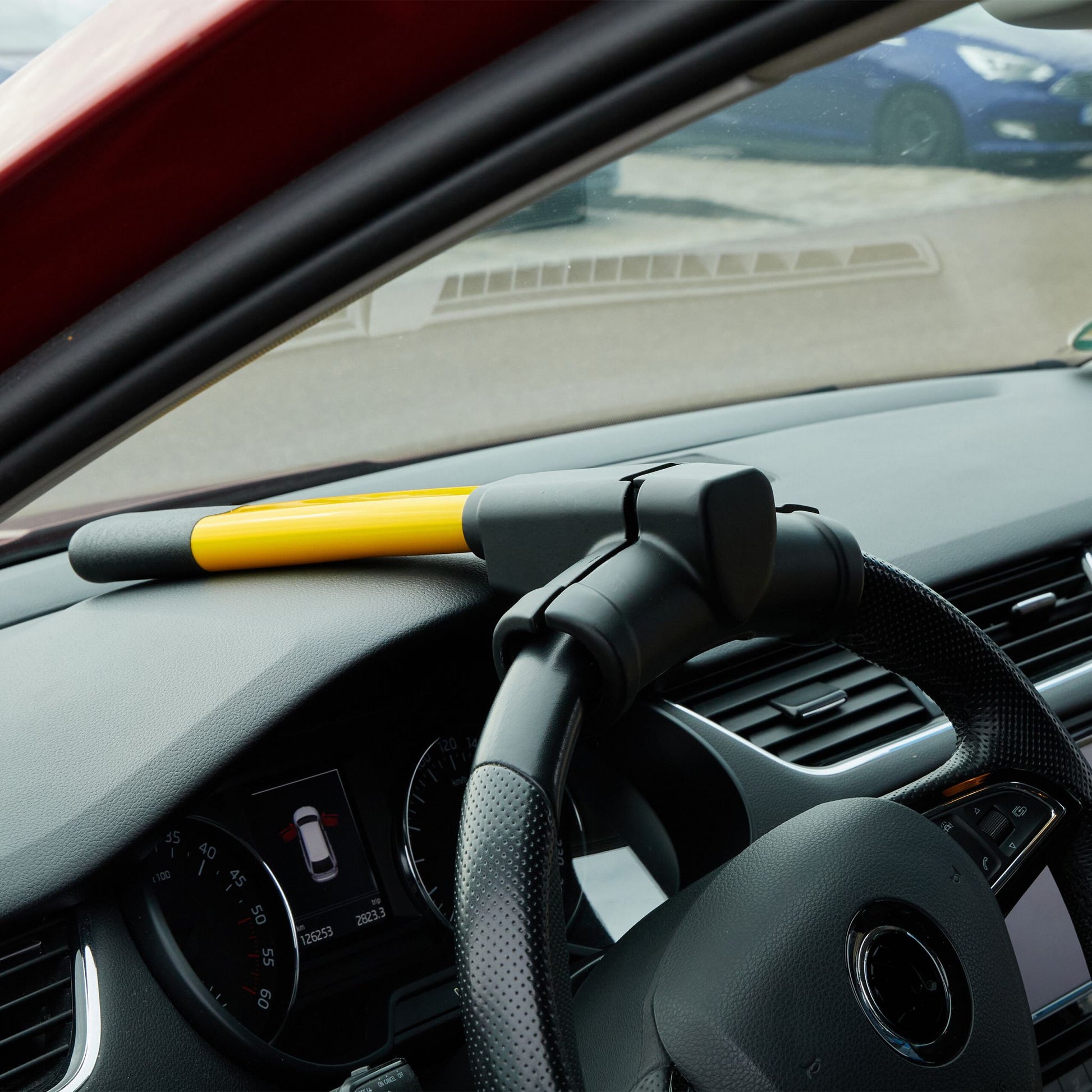 Lenkradkralle für das Auto Gelb-Schwarz von Relaxdays