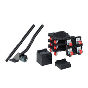 Möbelheber und Möbelroller-Set Rot-Schwarz-Silber von Relaxdays