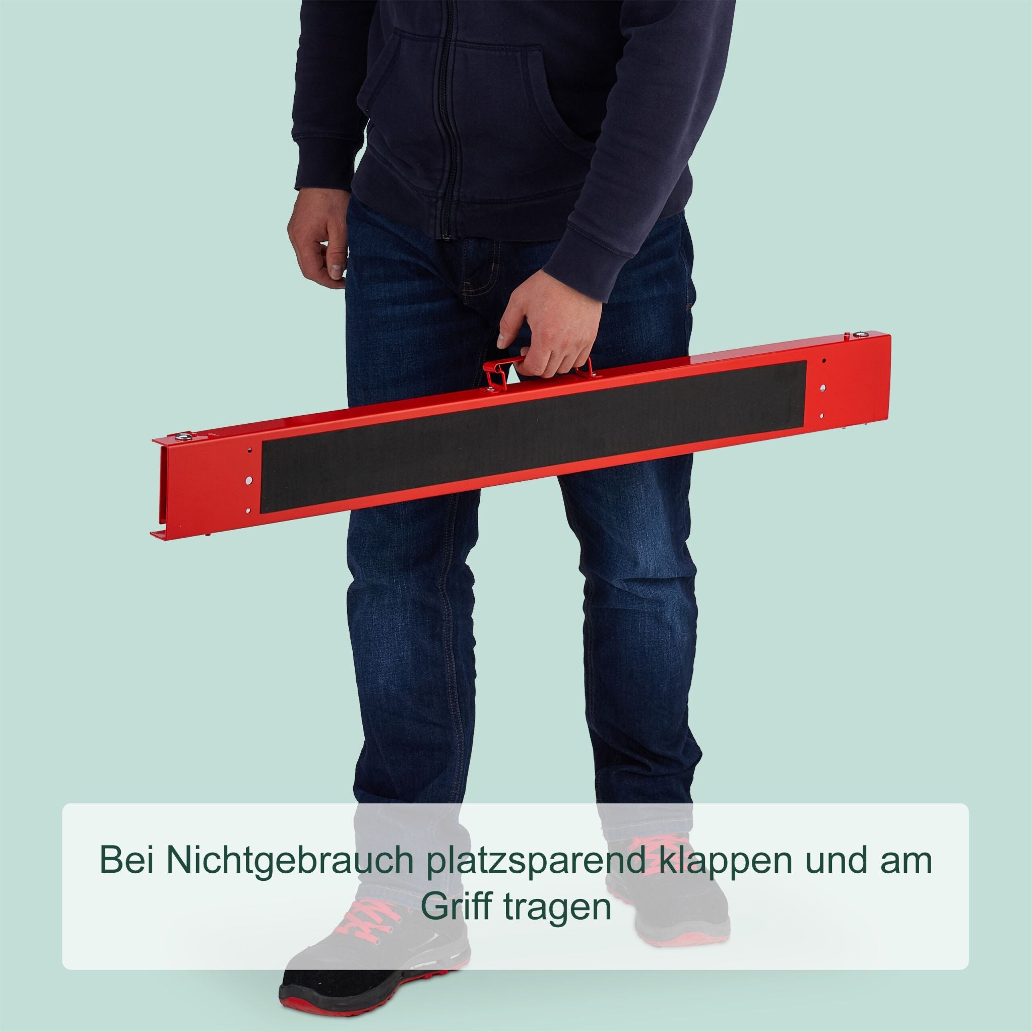 Klappbarer Arbeitsbock 100 kg 2er-Set Rot-Schwarz von Relaxdays