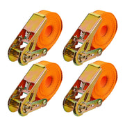 Spanngurte mit Ratsche 4er-Set Gold-Orange von Relaxdays