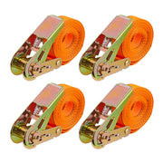 Spanngurte mit Ratsche 4er-Set Gold-Orange von Relaxdays