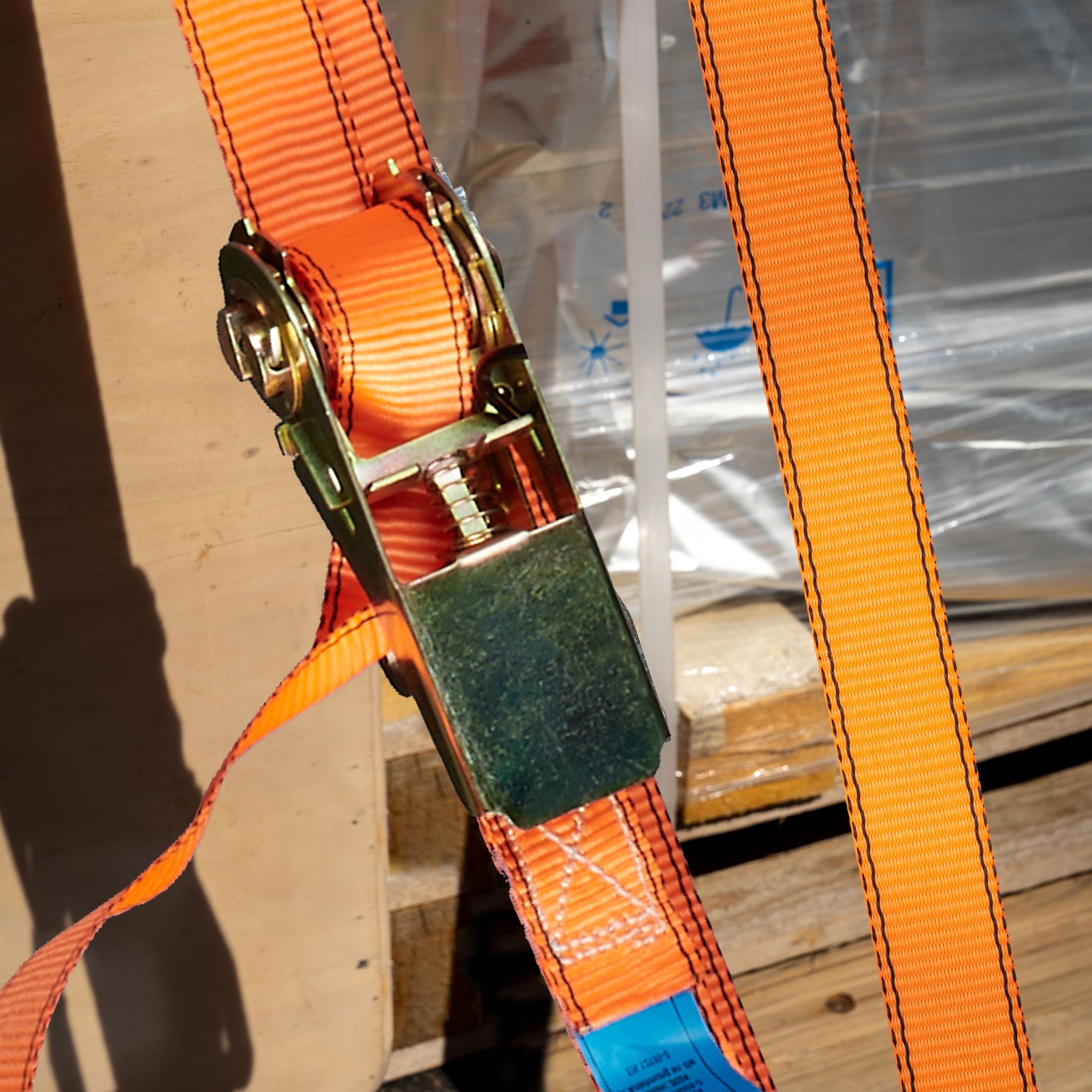 Spanngurte mit Ratsche 4er-Set Gold-Orange von Relaxdays