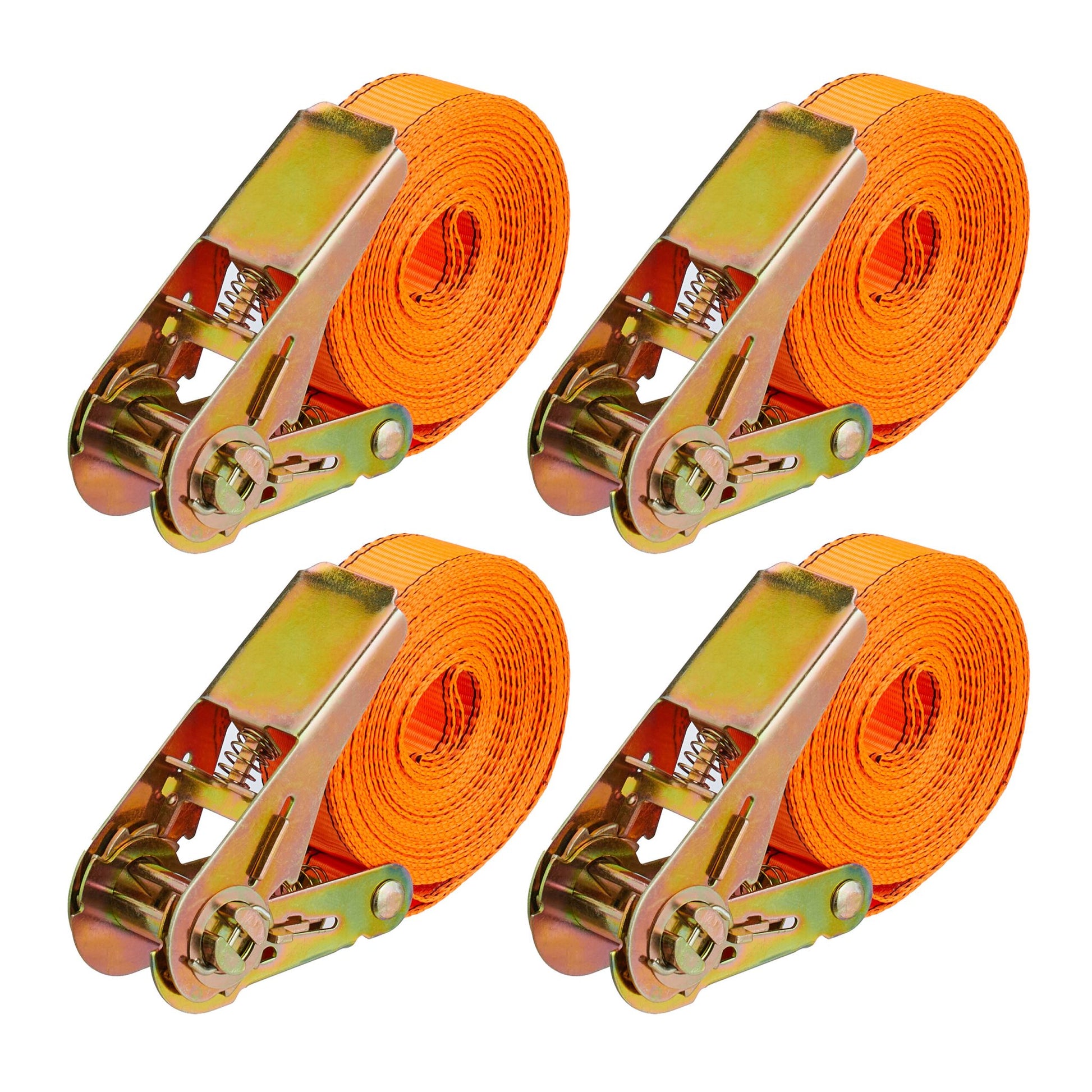 Spanngurte mit Ratsche 4er-Set Gold-Orange von Relaxdays