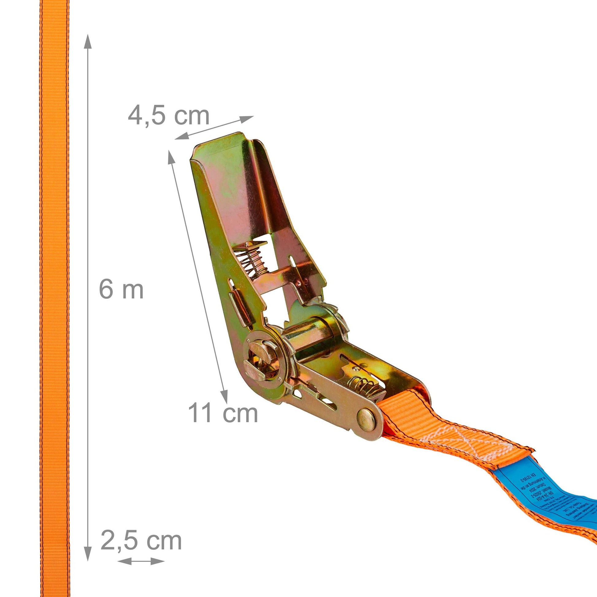Spanngurte mit Ratsche 4er-Set Gold-Orange von Relaxdays