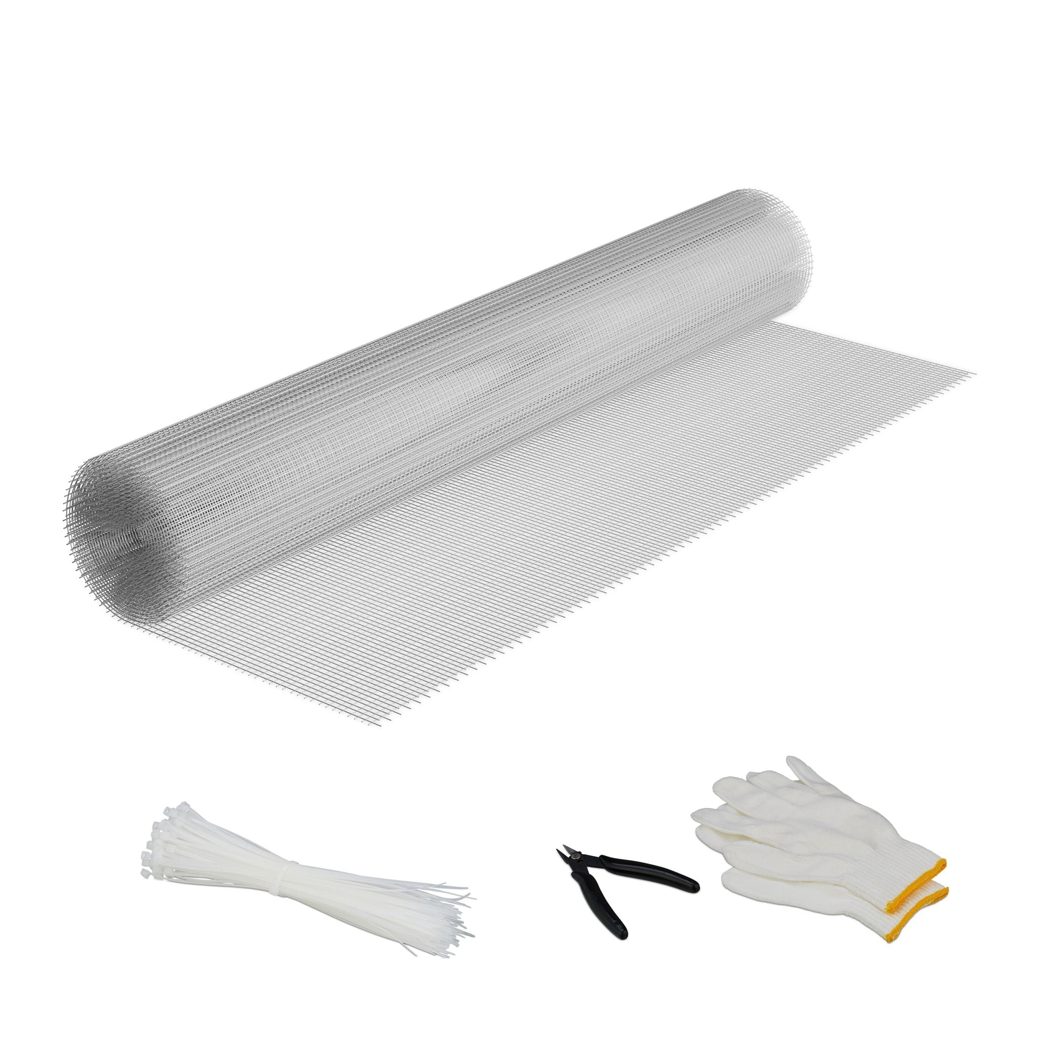 Volierendraht 6,3 x 6,3mm Silber von Relaxdays