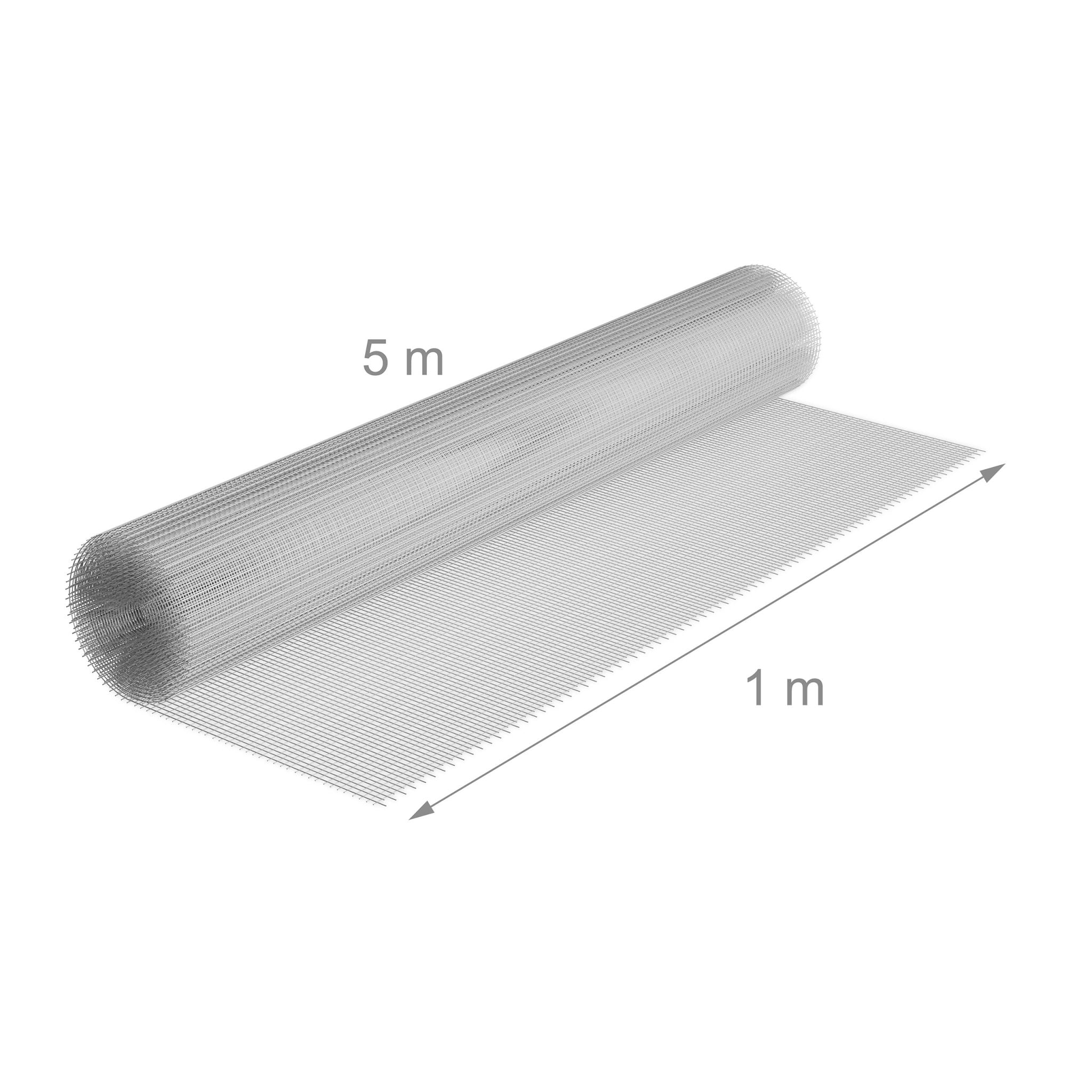 Volierendraht 6,3 x 6,3mm Silber von Relaxdays