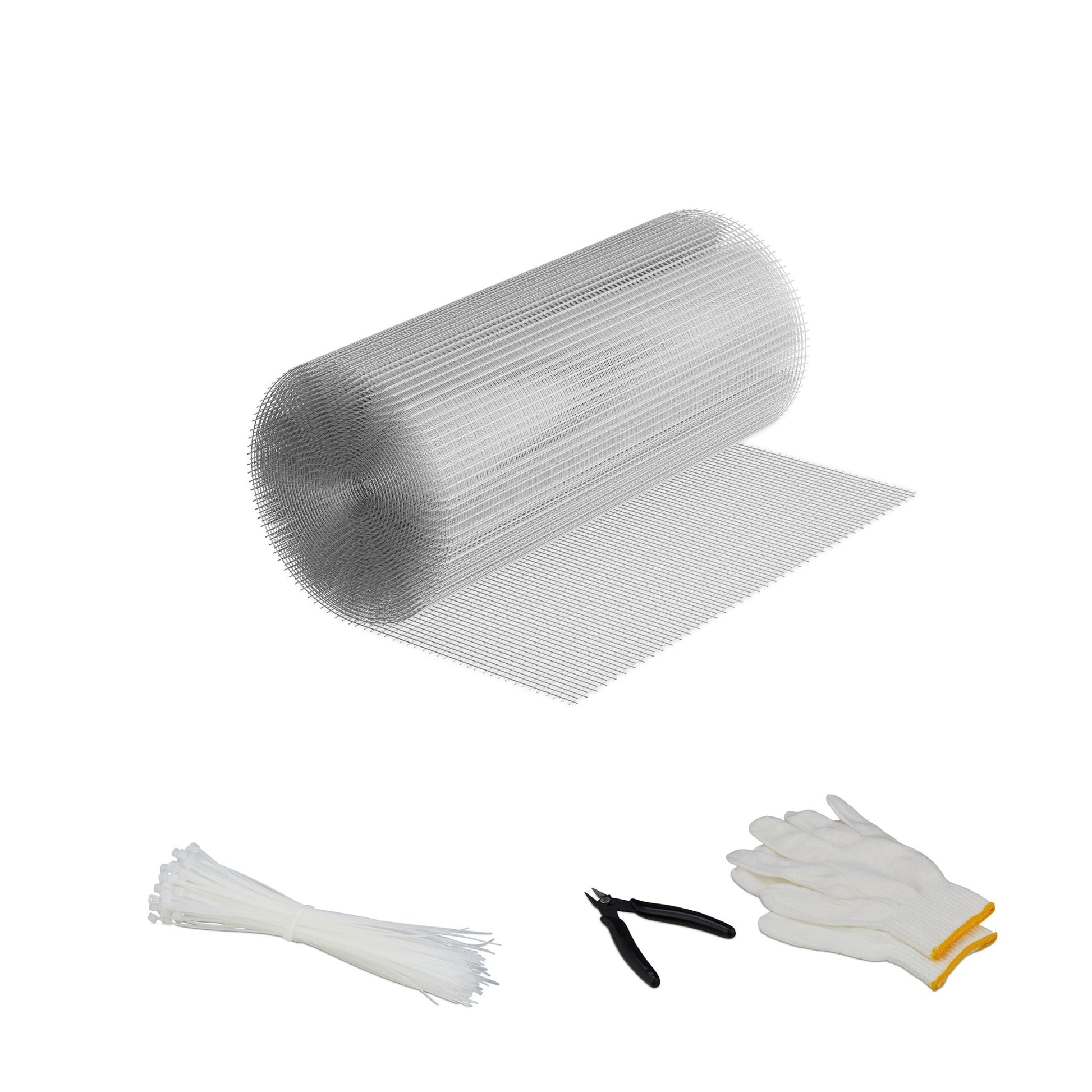 Volierendraht 6,3 x 6,3mm Silber von Relaxdays