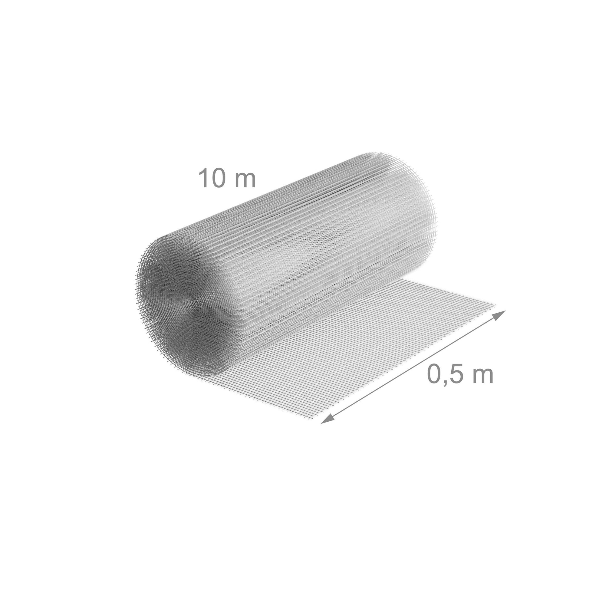 Volierendraht 6,3 x 6,3mm Silber von Relaxdays
