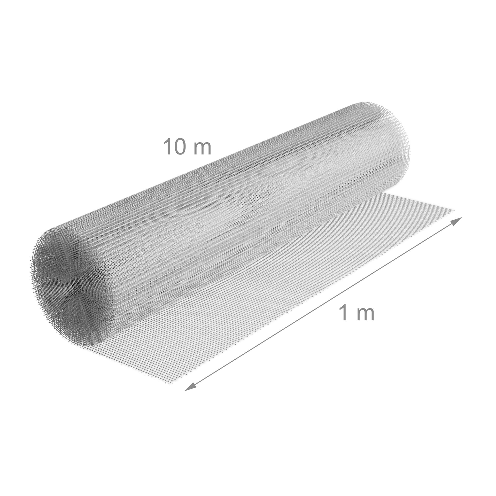 Volierendraht 6,3 x 6,3mm Silber von Relaxdays