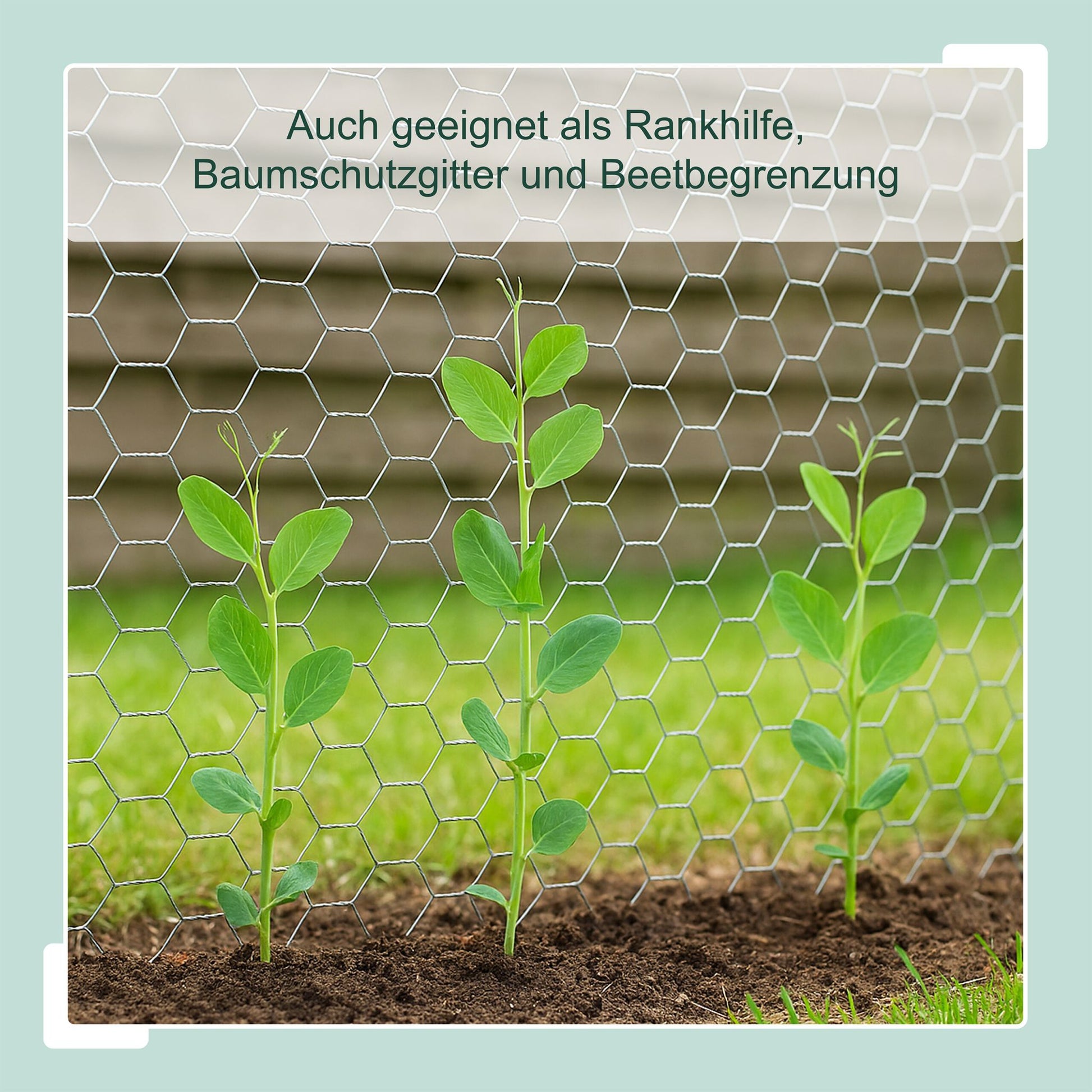 Maschendrahtzaun 15 x 25mm Silber von Relaxdays