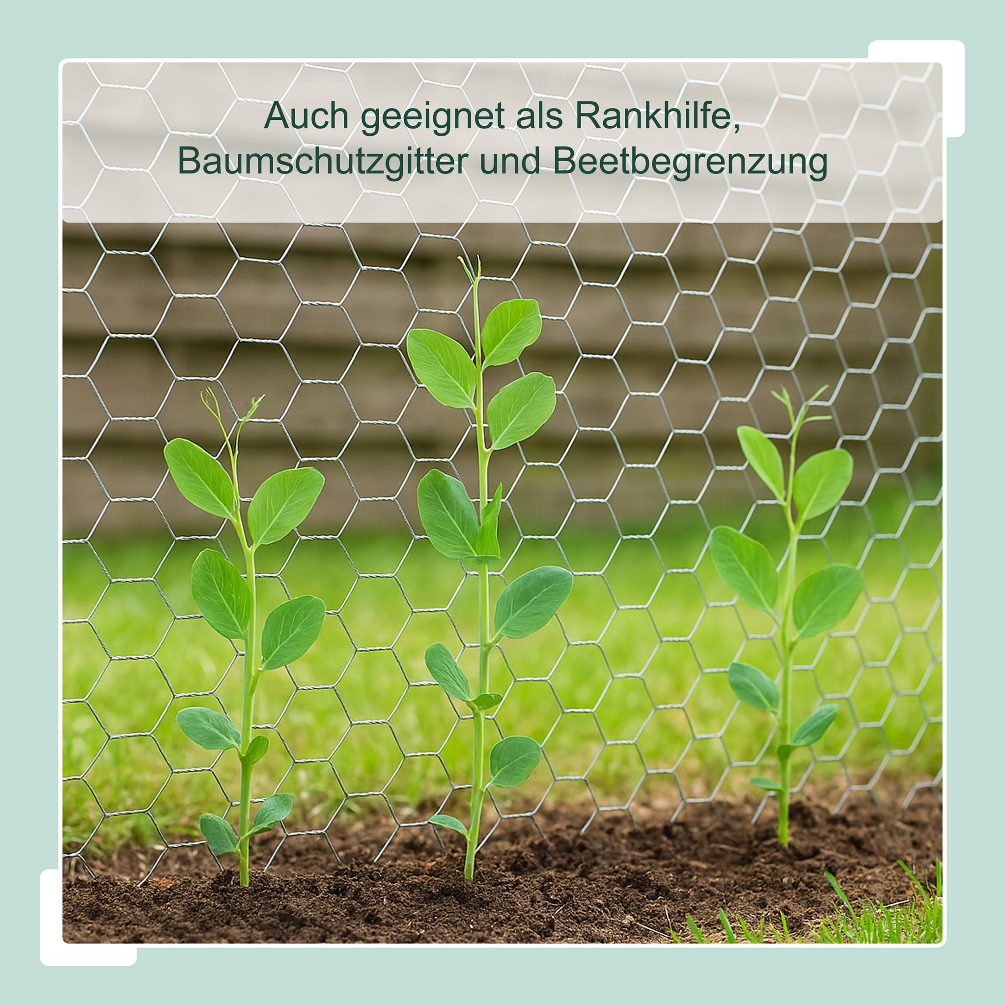 Maschendrahtzaun 15 x 25mm Silber von Relaxdays