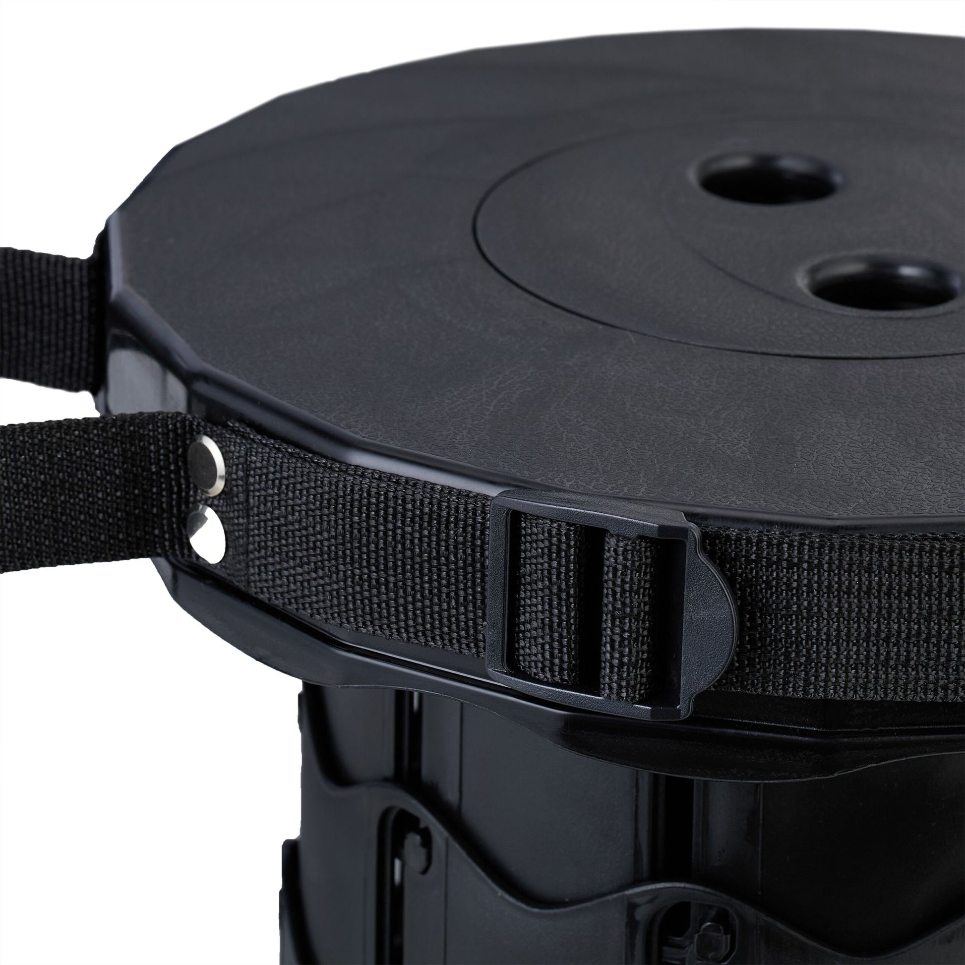 Teleskophocker Camping 2er-Set Schwarz von Relaxdays