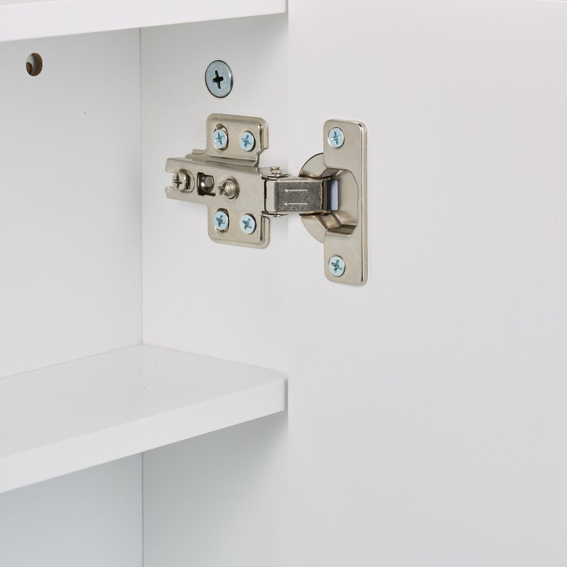 Spiegelschrank für das Bad Weiss-Silber von Relaxdays
