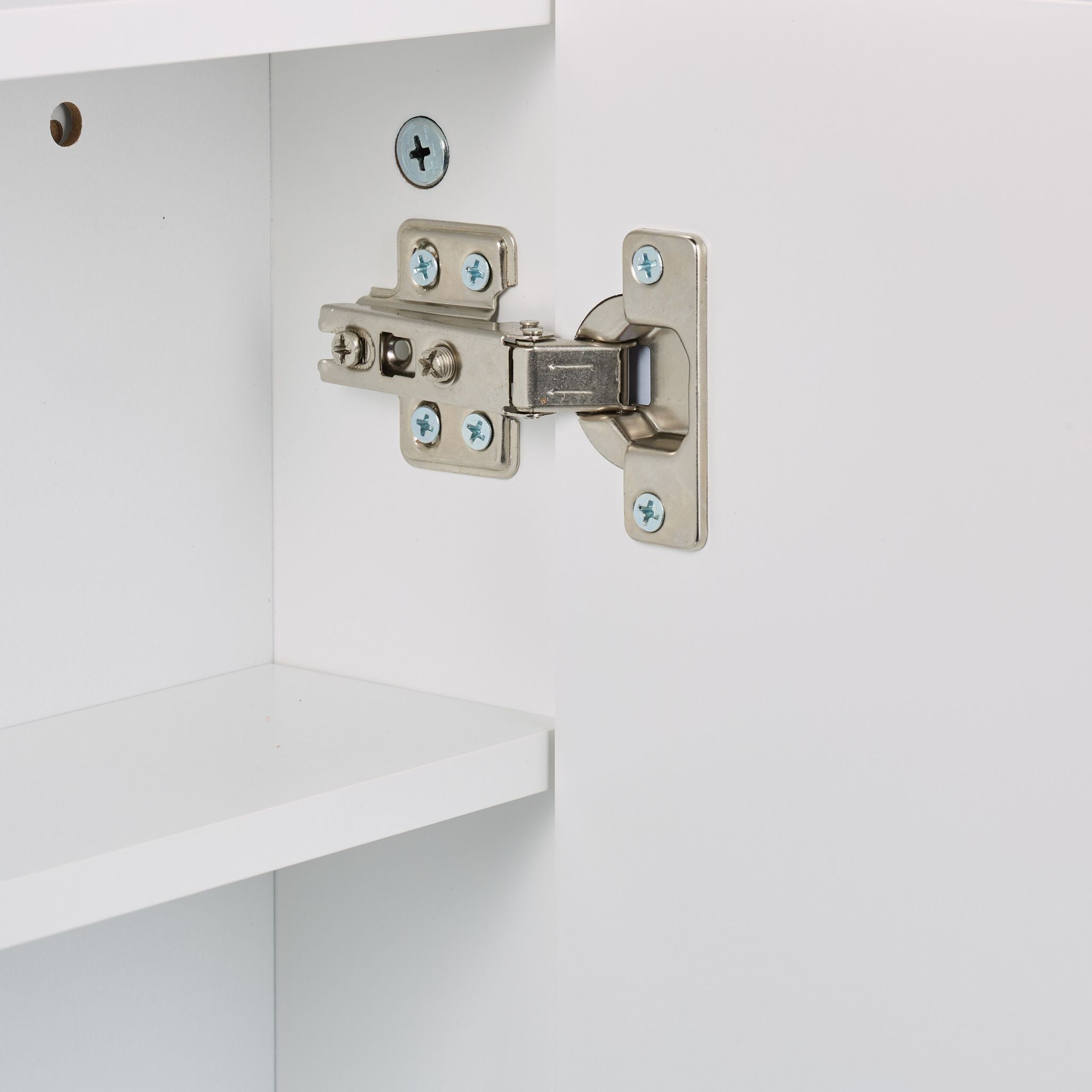 Spiegelschrank für das Bad Weiss-Silber von Relaxdays