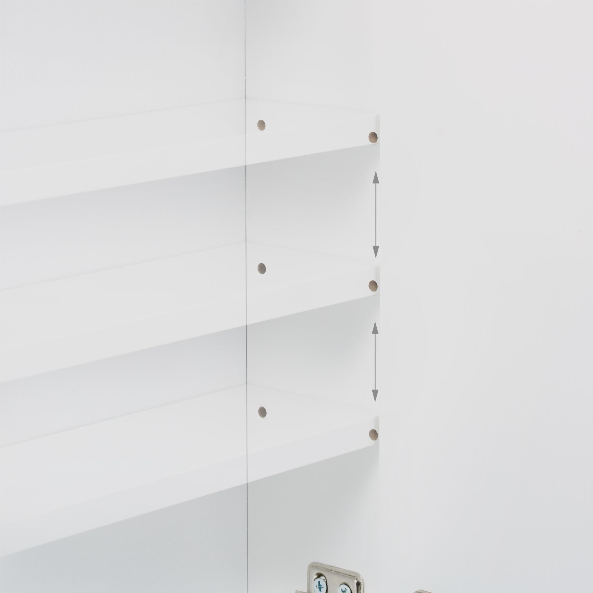 Spiegelschrank für das Bad Weiss-Silber von Relaxdays