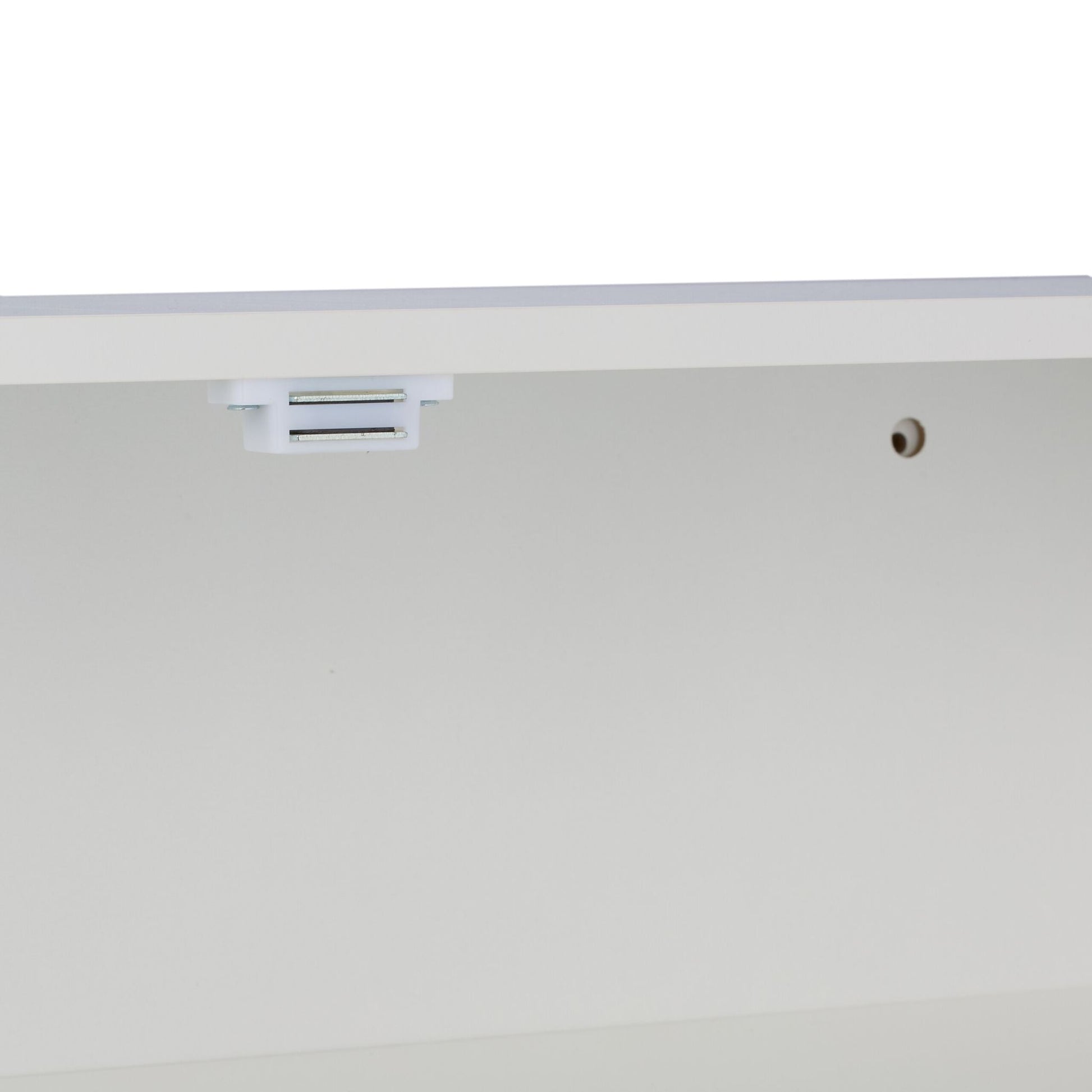 Hängender Badschrank mit 2 Türen Weiss-Silber von Relaxdays