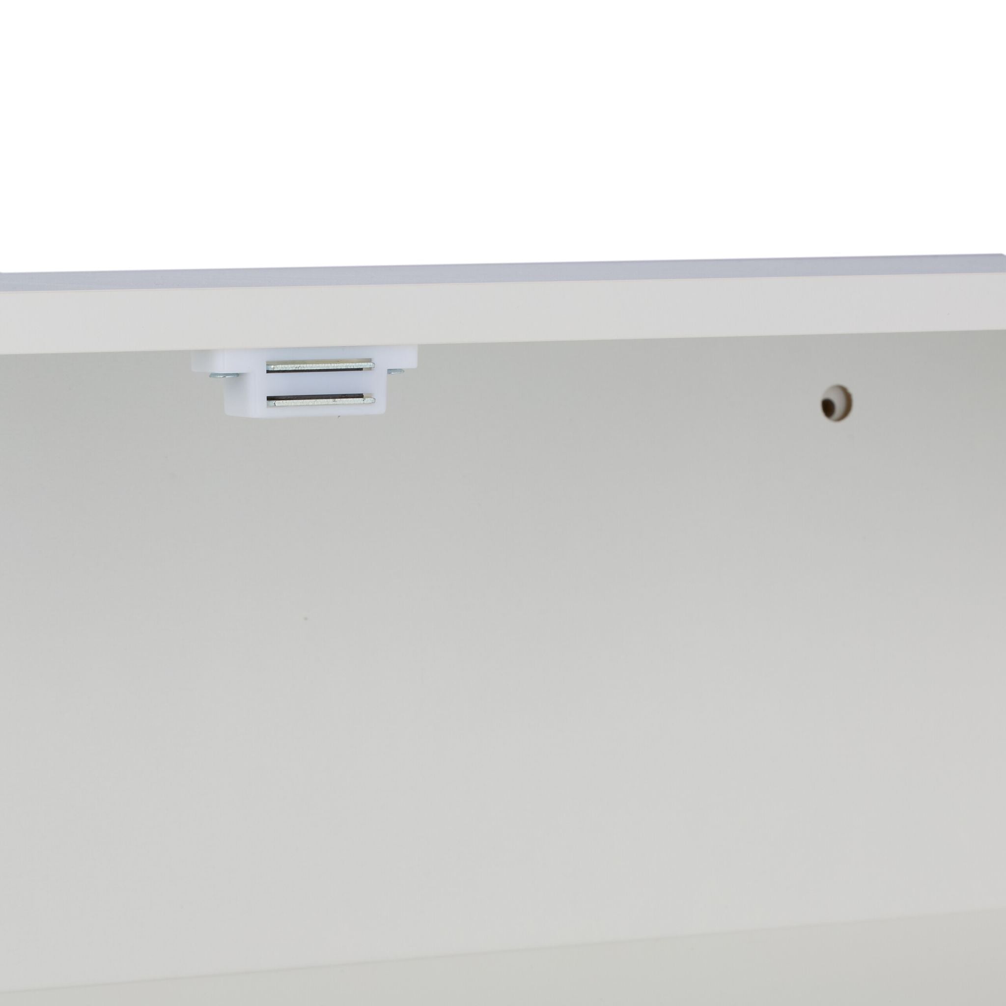 Hängender Badschrank mit 2 Türen Weiss-Silber von Relaxdays