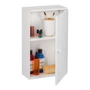 Hängender Badschrank mit Tür Weiss von Relaxdays