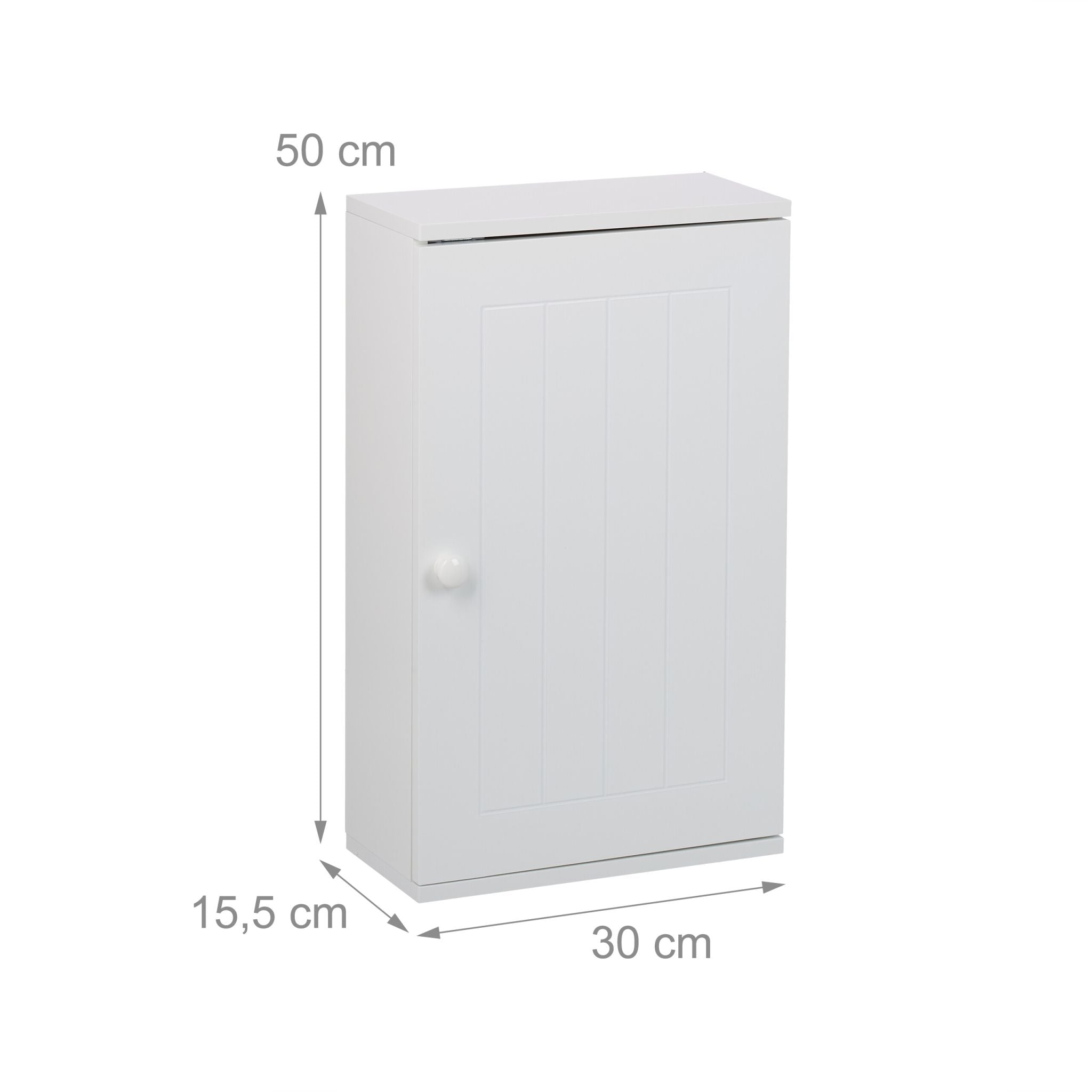 Hängender Badschrank mit Tür Weiss von Relaxdays