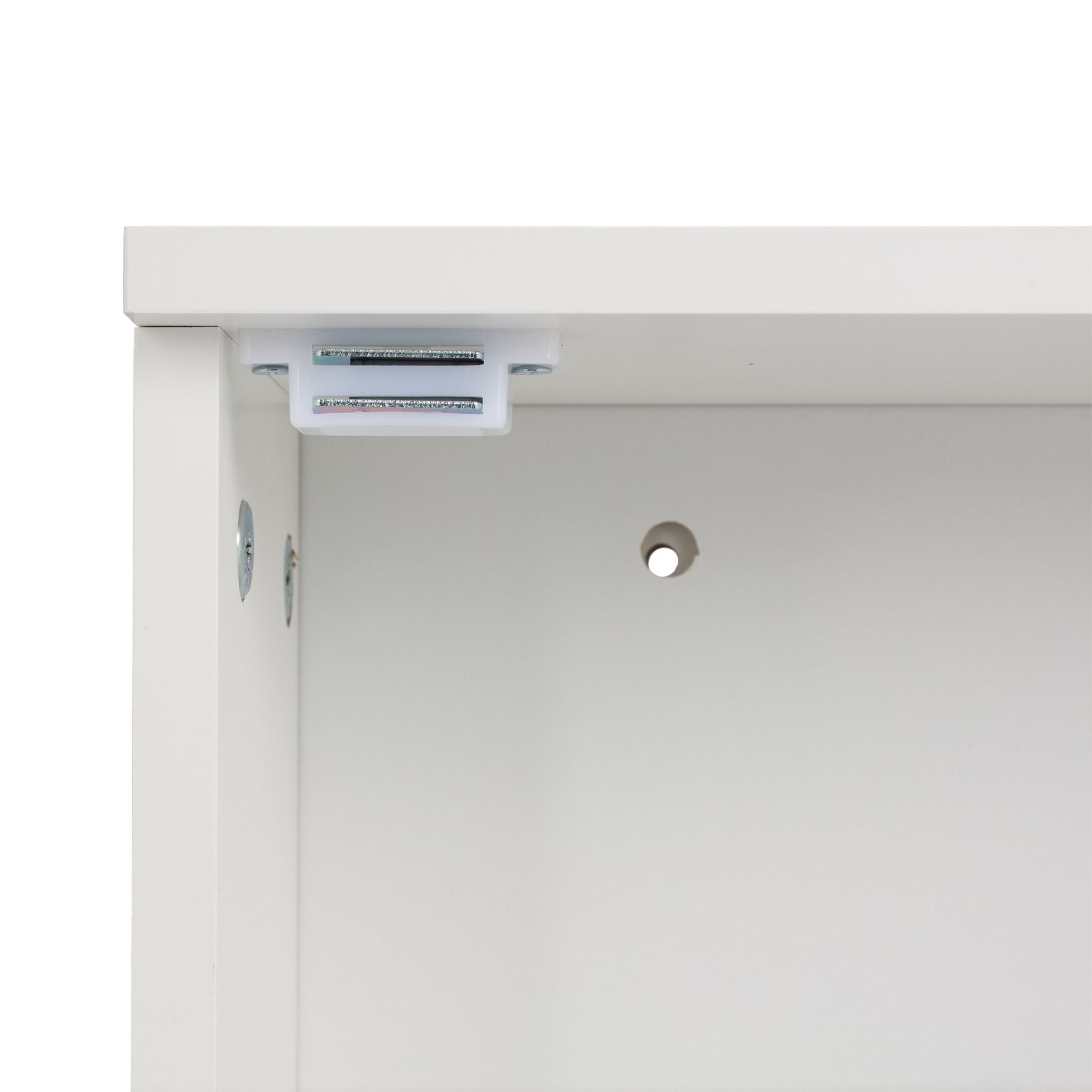 Hängender Badschrank mit Tür Weiss von Relaxdays