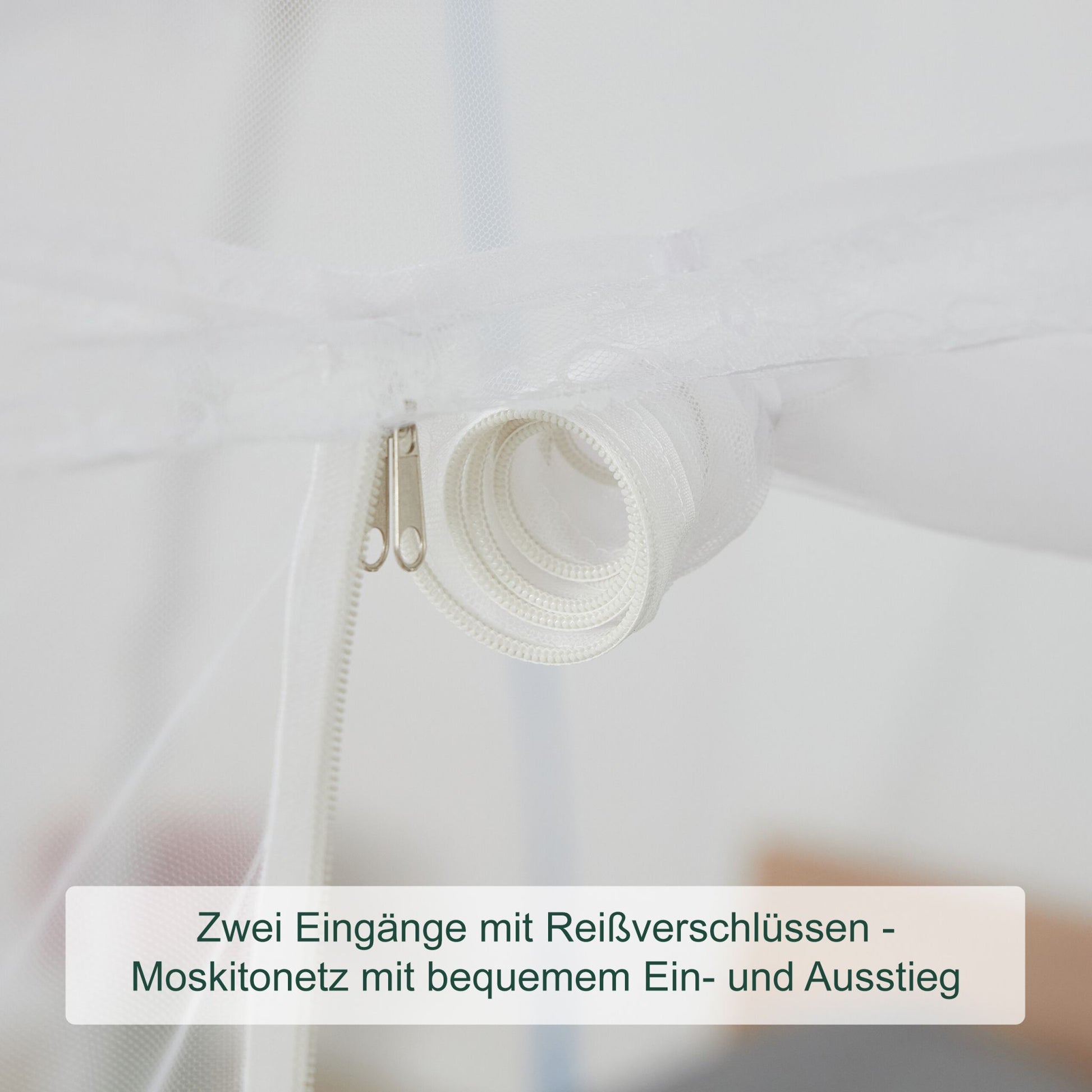 Faltbares Moskitonetz Weiss-Türkis von Relaxdays