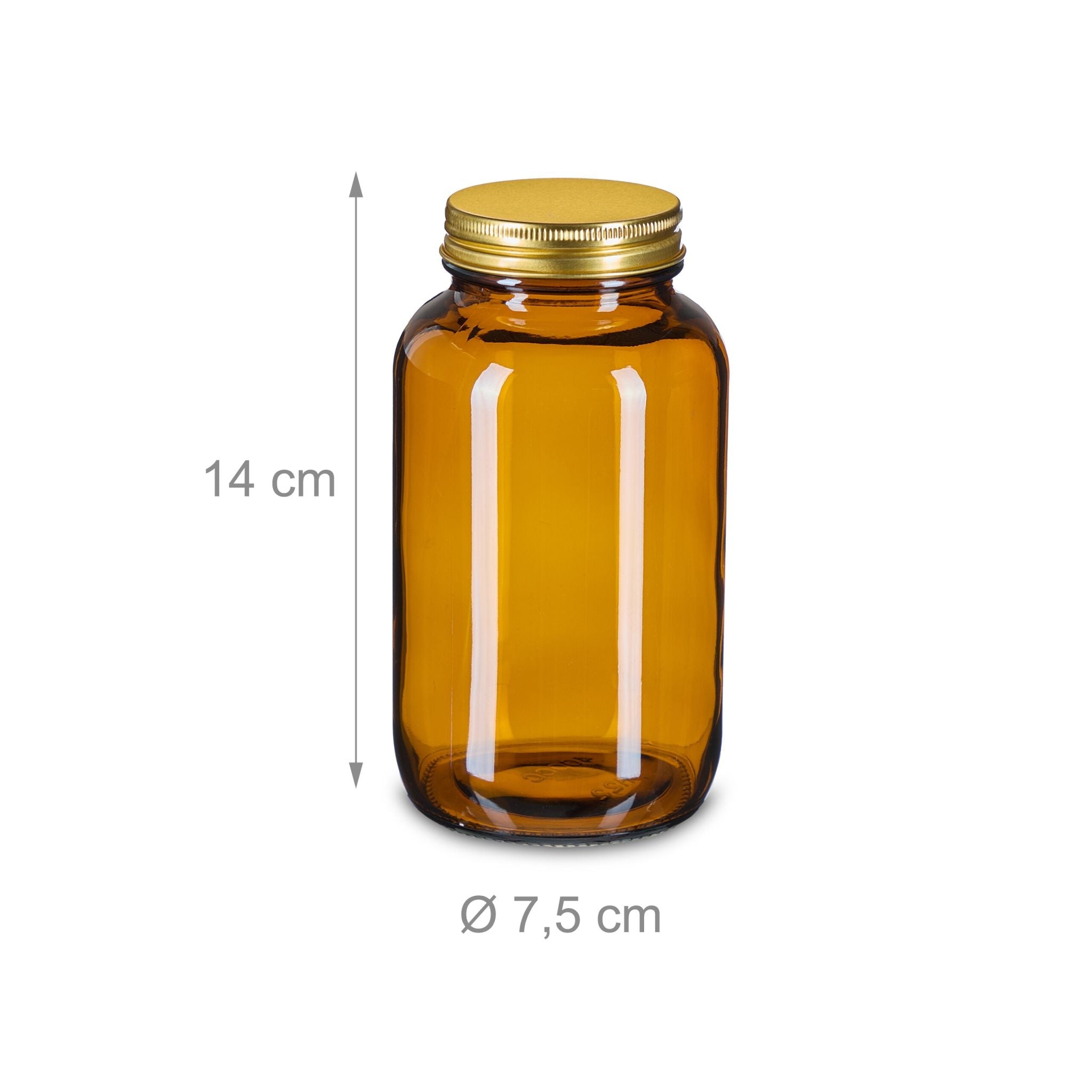 Braungläser 4er-Set 400ml Braun-Gold von Relaxdays
