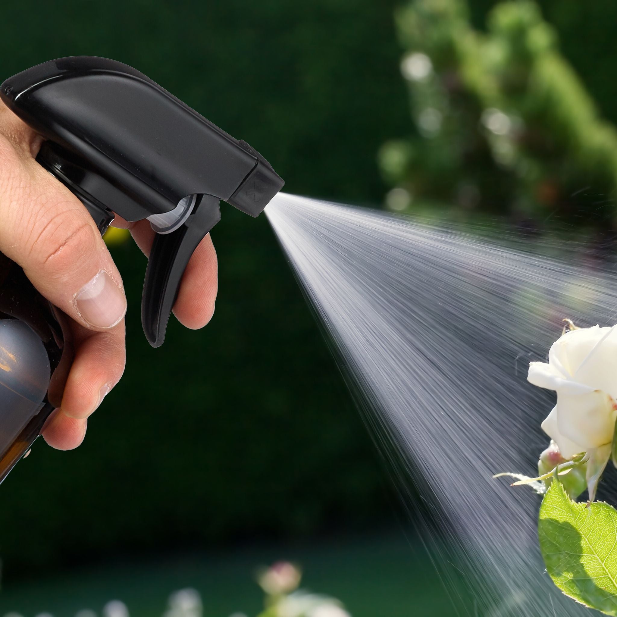 Sprühflasche Braunglas 4er-Set Braun-Schwarz von Relaxdays