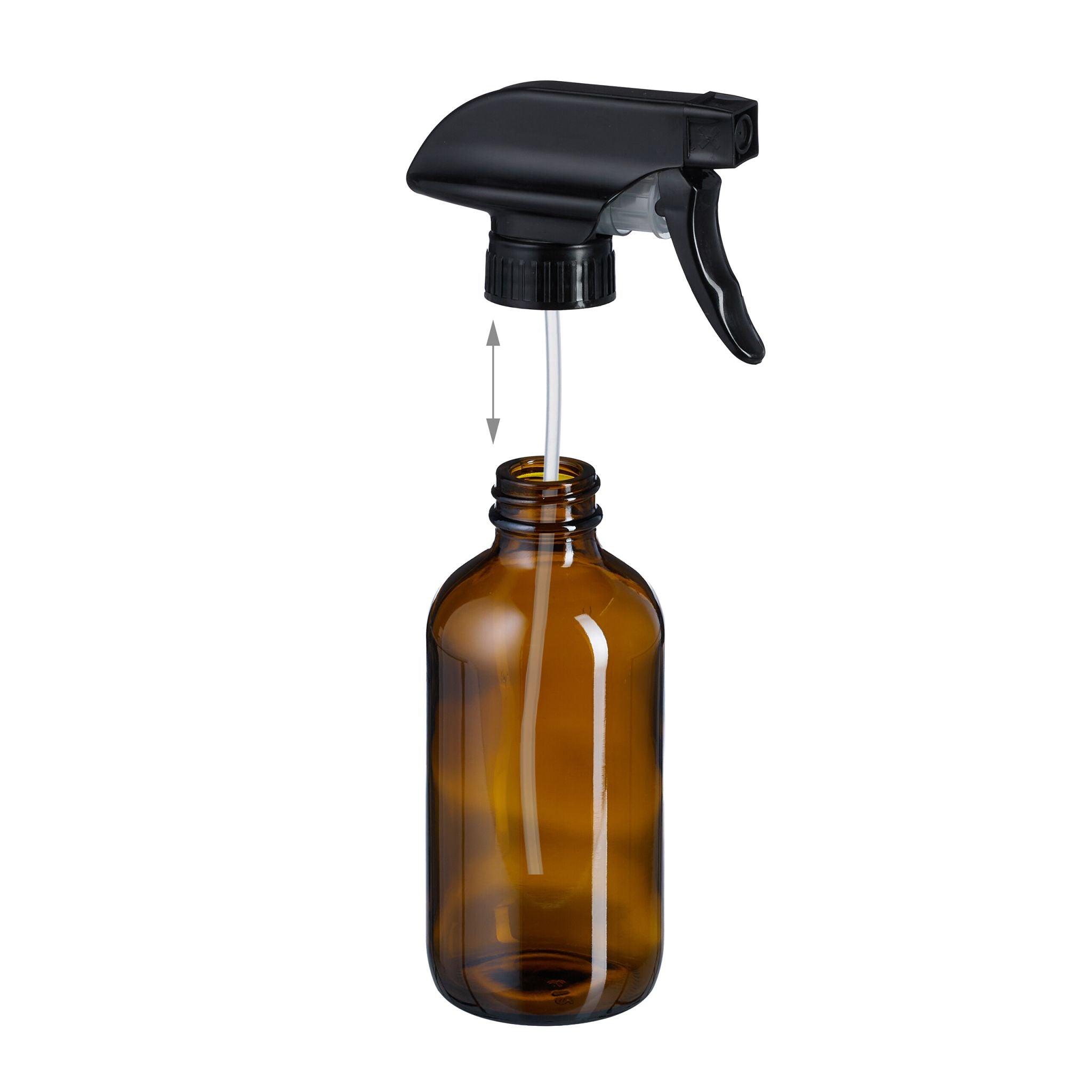 Sprühflasche Braunglas 4er-Set Braun-Schwarz von Relaxdays